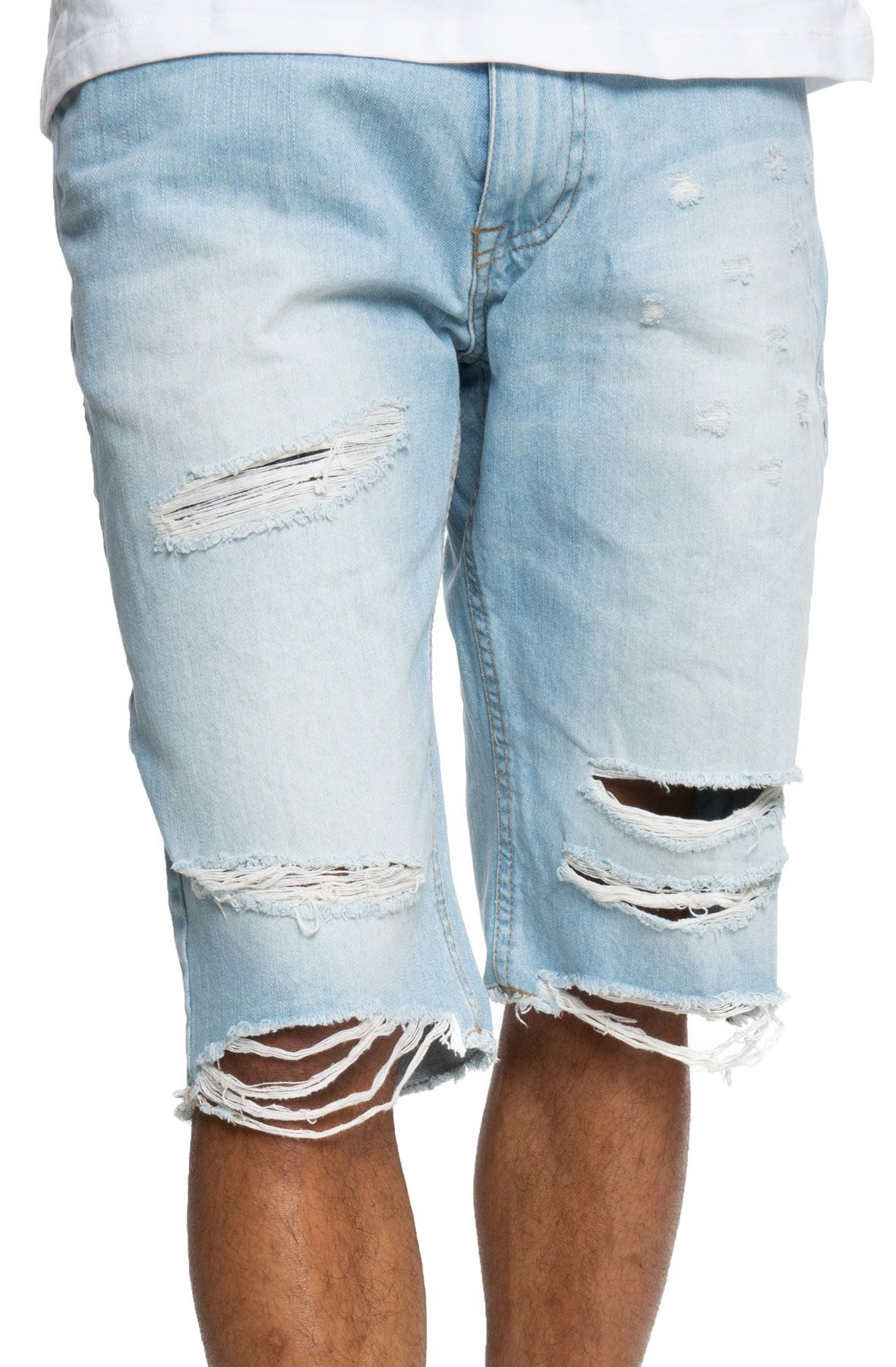 BRIAN BROTHERS INC. Rip Denim Shorts J6100SA IB - Shiekh