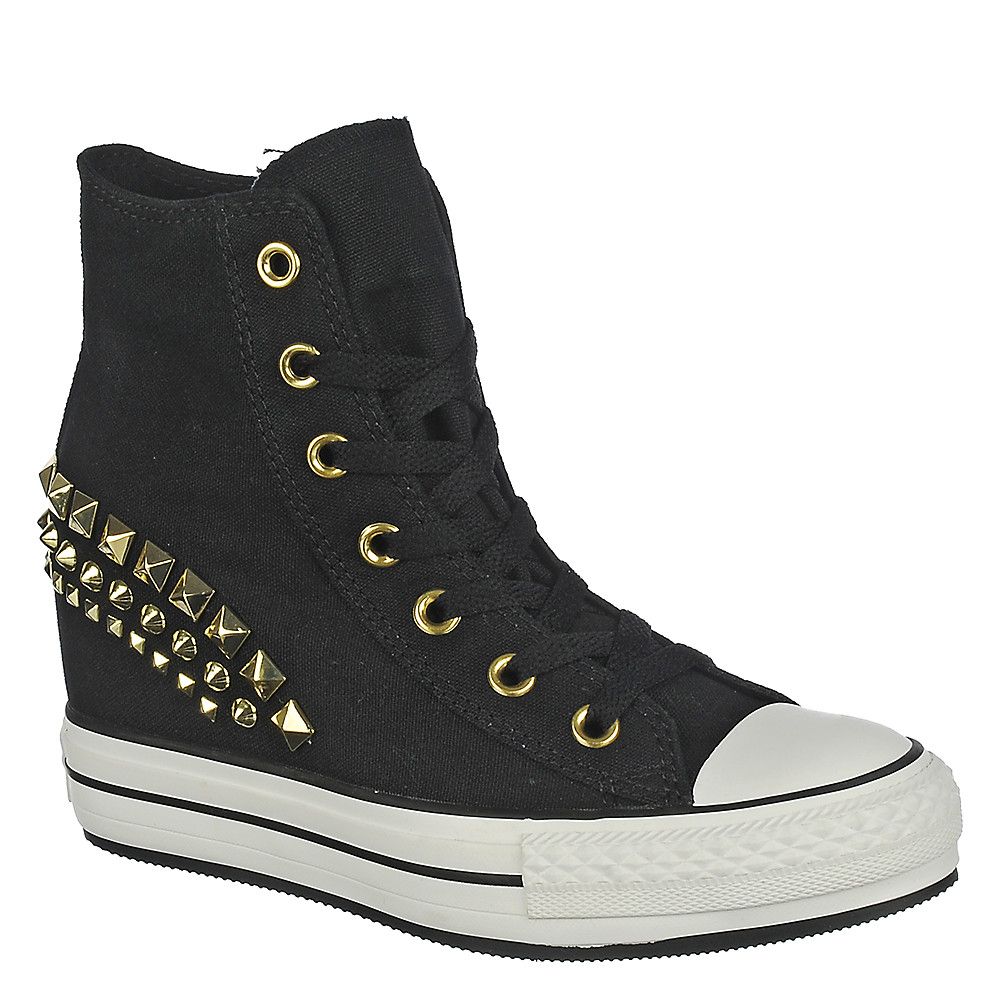 converse lace up high top wedge sneakers