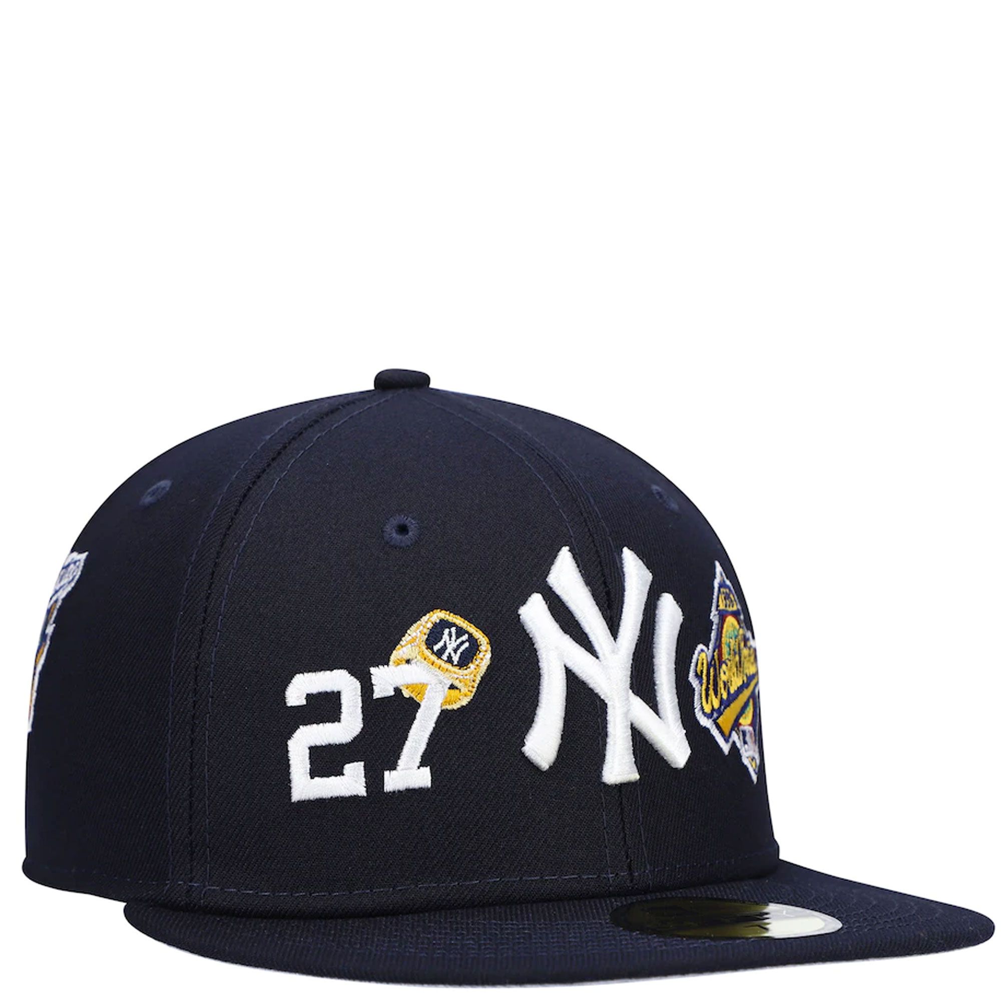  New Era NY New York Yankees 59FIFTY 27x World Series Champions  Crown Retro Fitted Cap, Hat : Sports & Outdoors