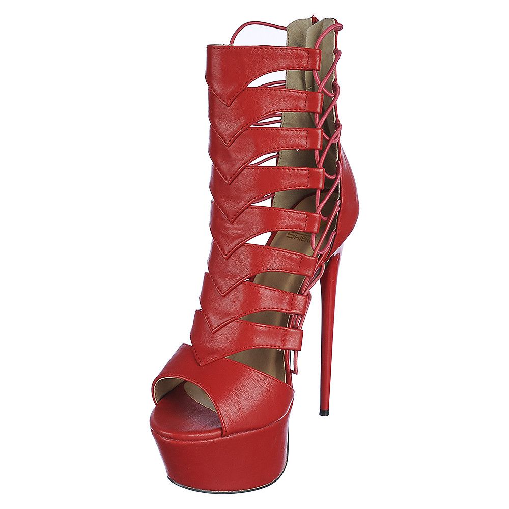 Shiekh Red Women'S Vicky-01 High Heel Platform Shoe | Shiekh.com
