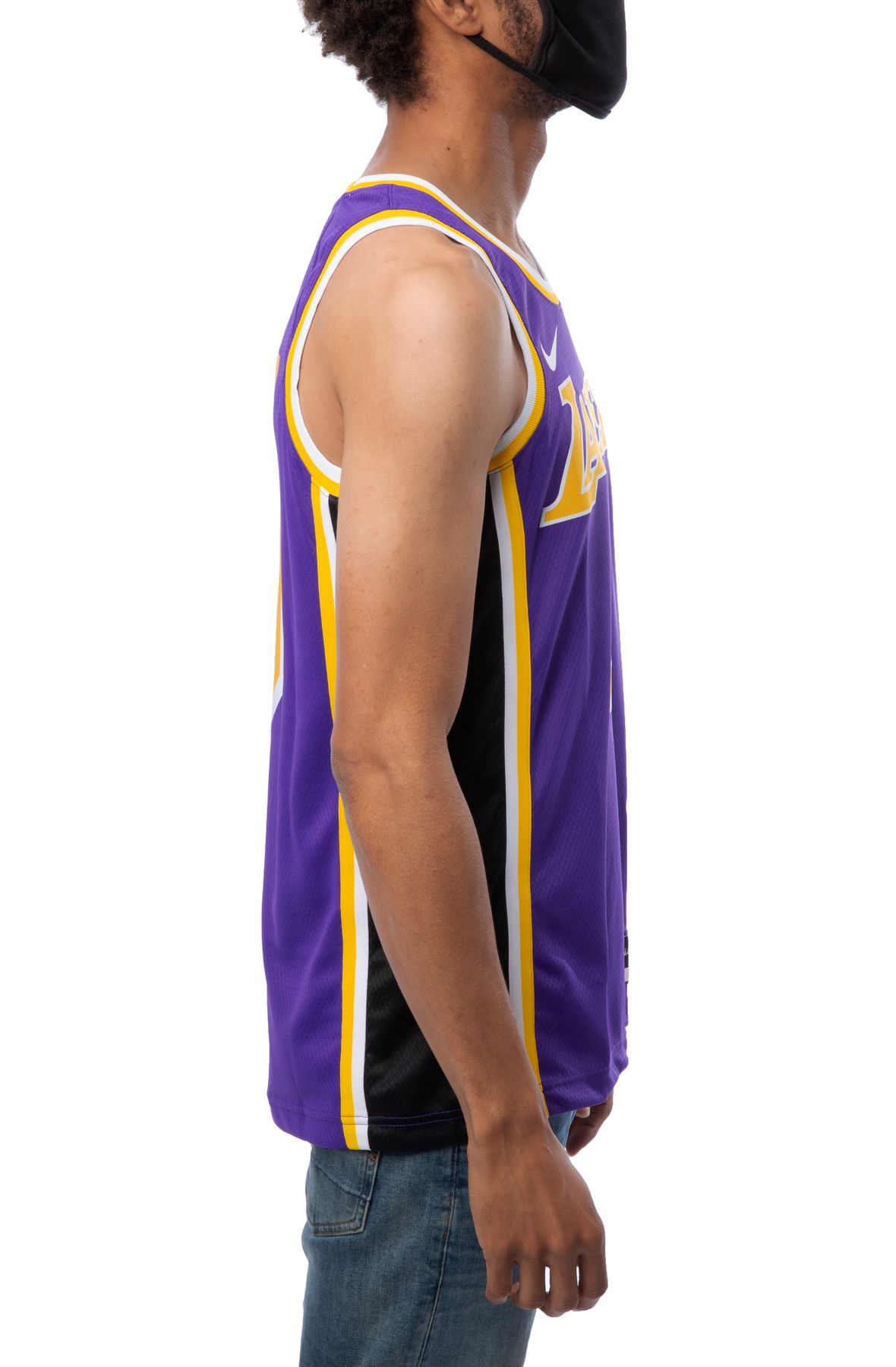 Jordan Mens Anthony Davis Lakers Statement Swingman Jersey - Field Purple/Yellow/Black Size M