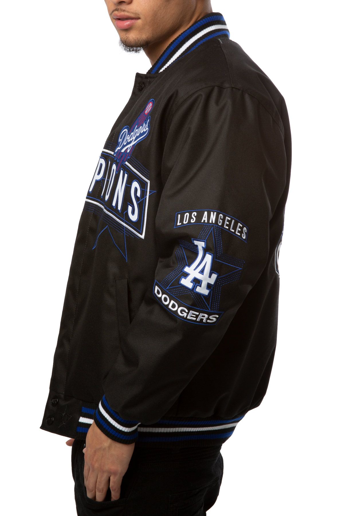 JH DESIGN LA City of Champions Jacket LAP03CH20BLK - Shiekh