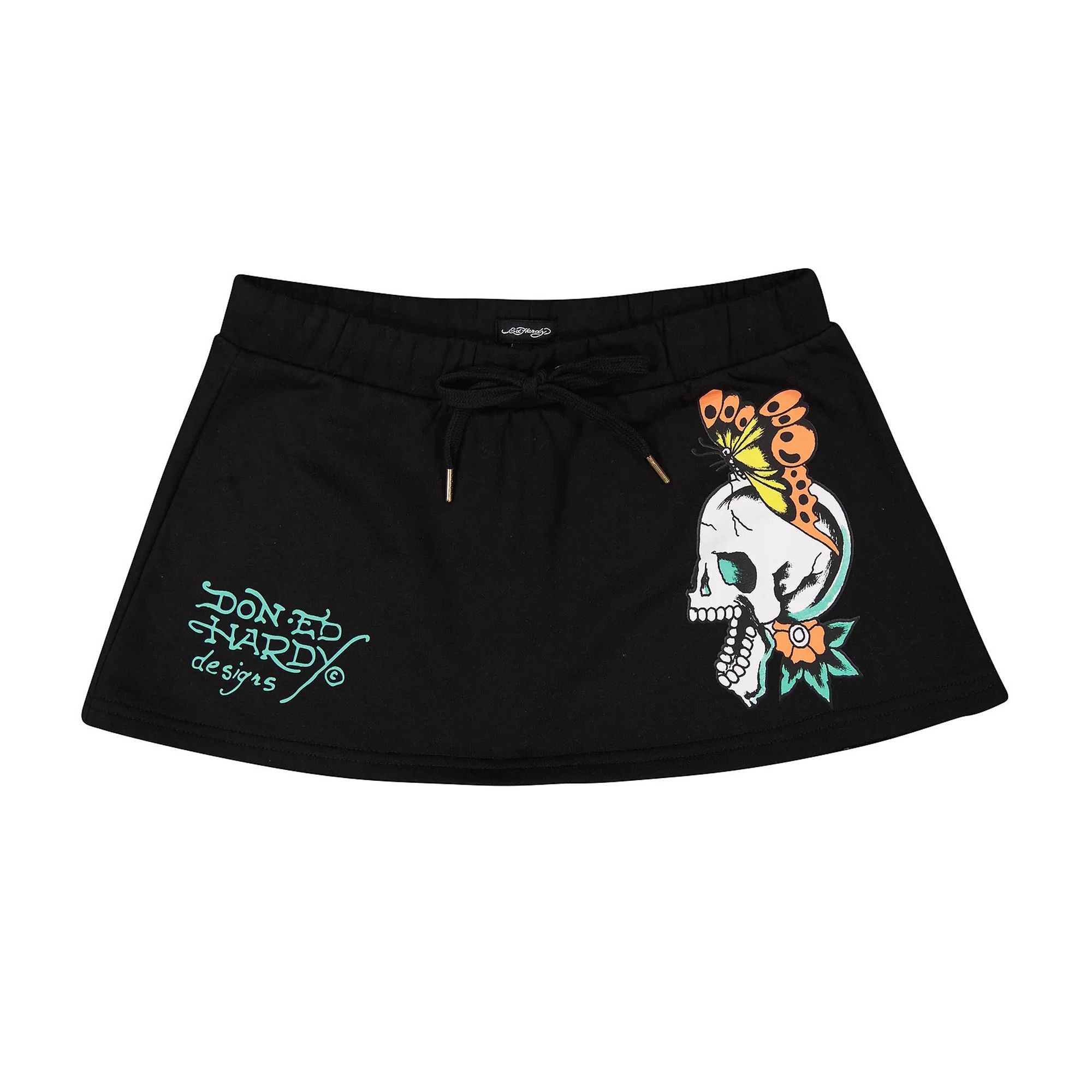 ED HARDY Skull Butterflies Fleece Skirt EHW6002-1 - Shiekh