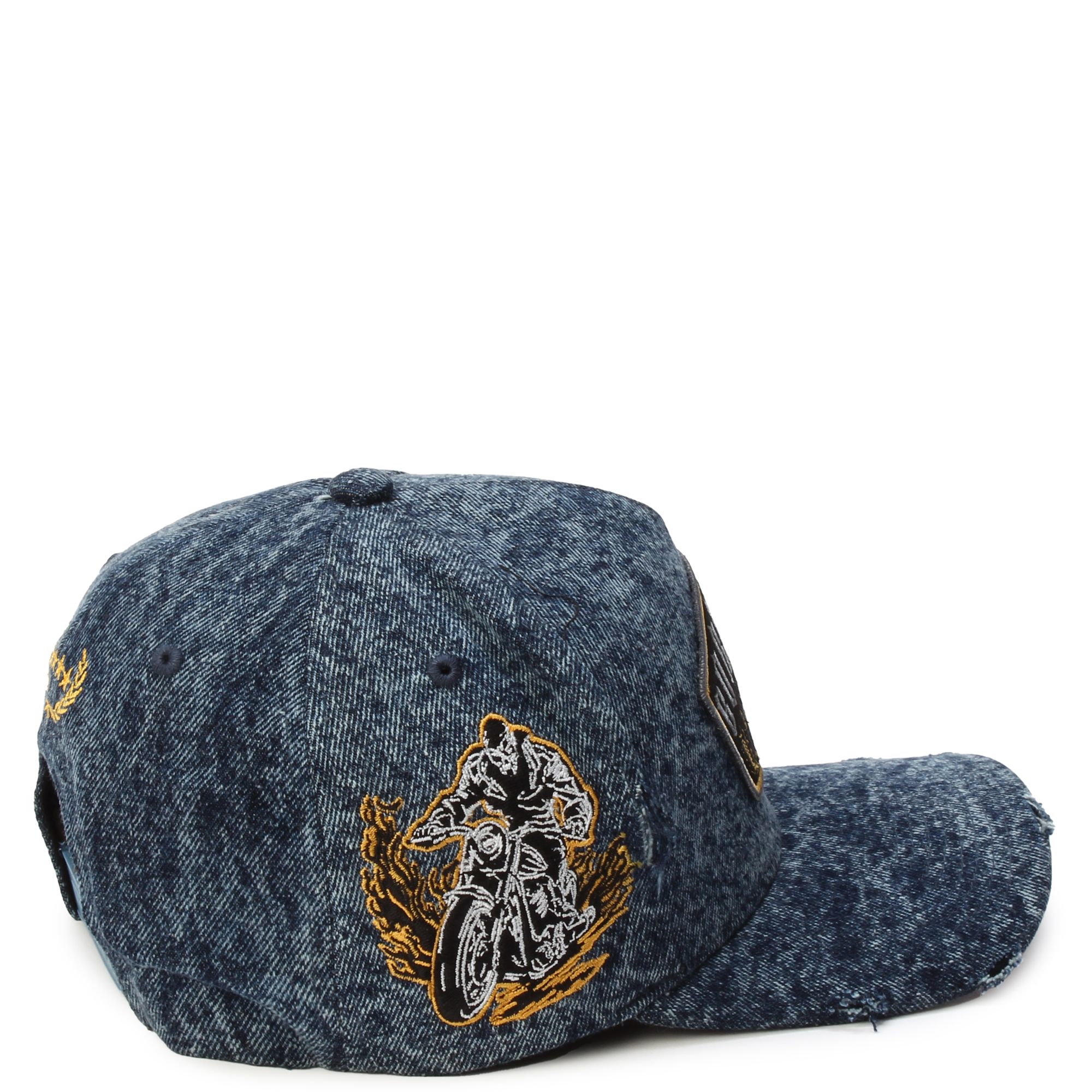 FIELD GRADE Born Alone Denim Hat 1005195-DENIM - Shiekh