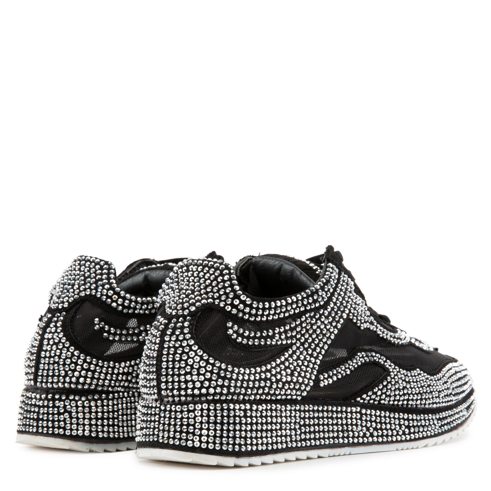 CAPE ROBBIN Pizaz Rhinestone Sneakers PIZAZBLK Shiekh