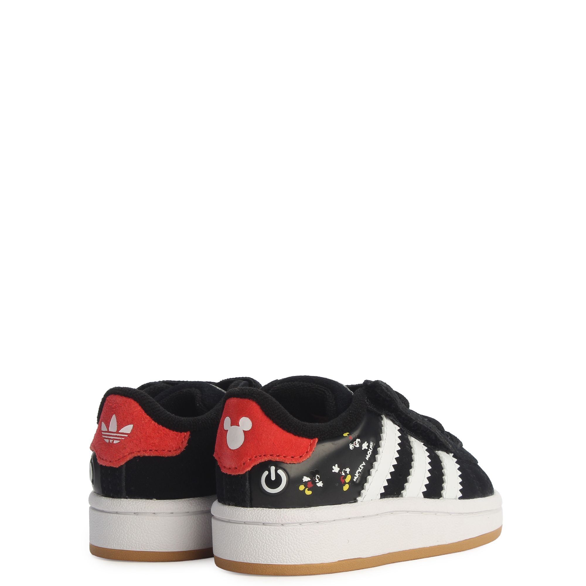 adidas Disney Mickey Mouse Campus 00s LED Lights Comfort Closure Elastic Lace Shoes Kids Black 9K - Originals