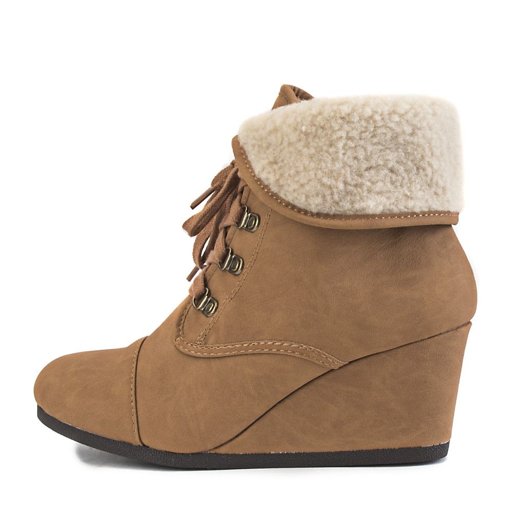 tan wedge ankle boot