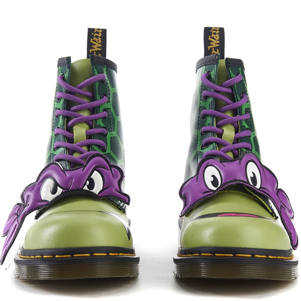 DR. MARTENS Unisex Ninja Turtle Donatello Donnie 8 Eye Boots R21749300 Shiekh