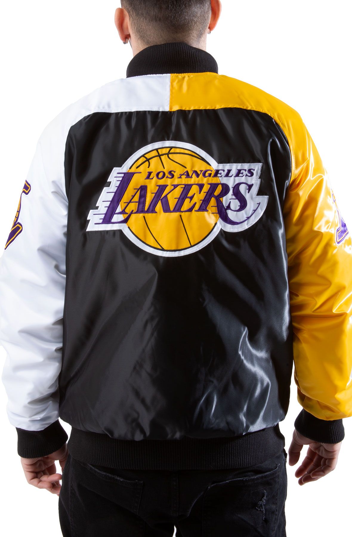 Men's Gold Los Angeles Lakers Arc Stripe Long Sleeve T-Shirt