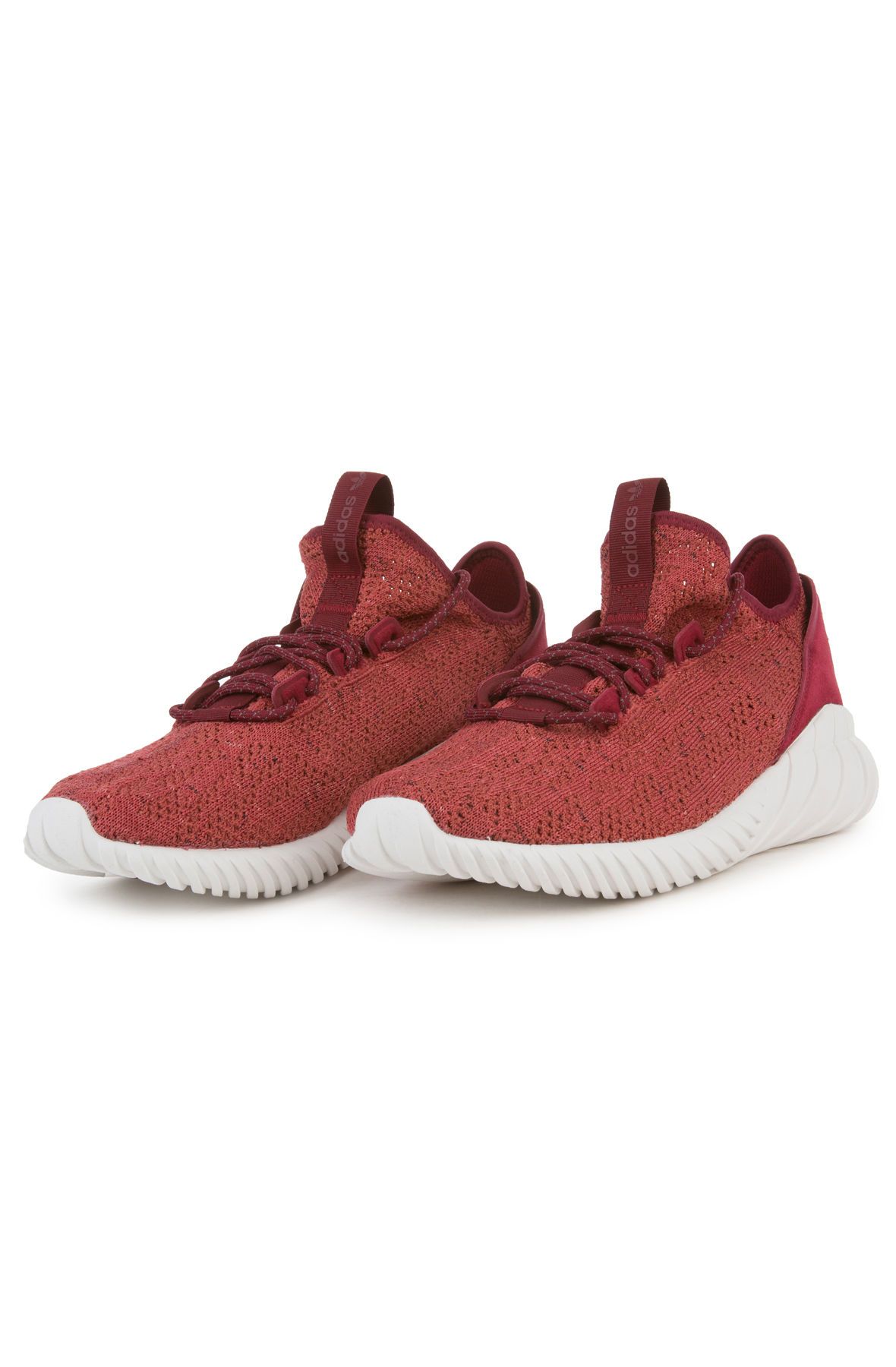 ADIDAS The Tubular Doom Shock PK in Mystery Red Burgundy and White BY3560 RED Shiekh