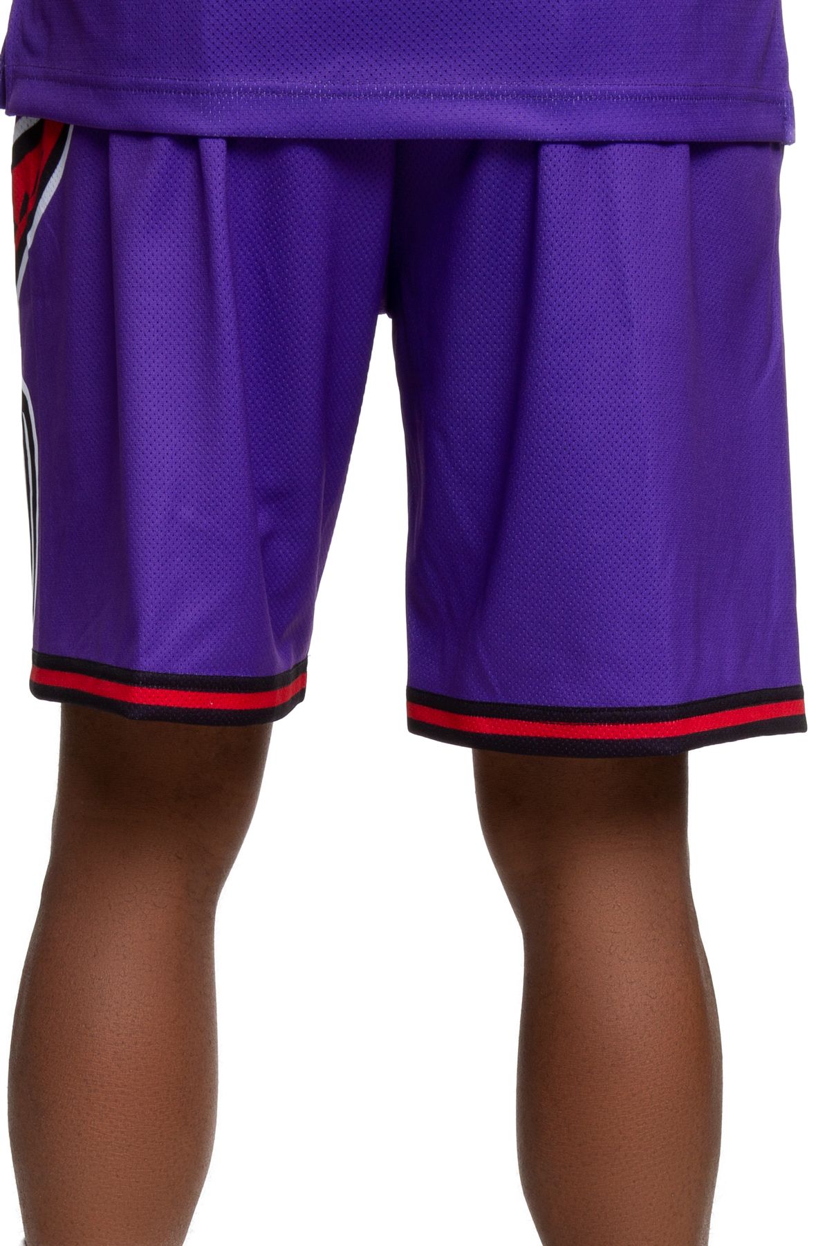  MITCHELL & NESS NBA Big FACE Fashion Shorts 5.0 Toronto Raptors  (M) Purple/Red : Sports & Outdoors