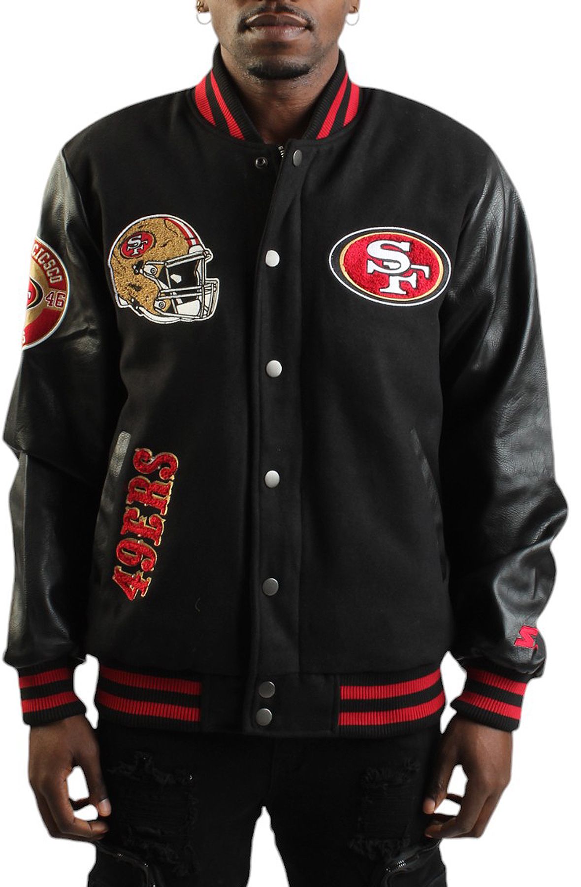 SAN FRANCISCO 49ERS CLASSIC WOOL shops VARSITY JACKET SIZE MED