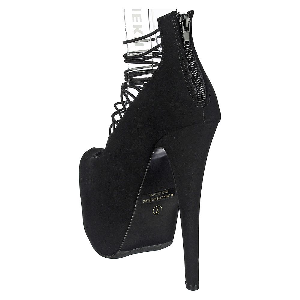 GLAZE Nelly-50 Platform High Heels NELLY-50/BLACK - Shiekh