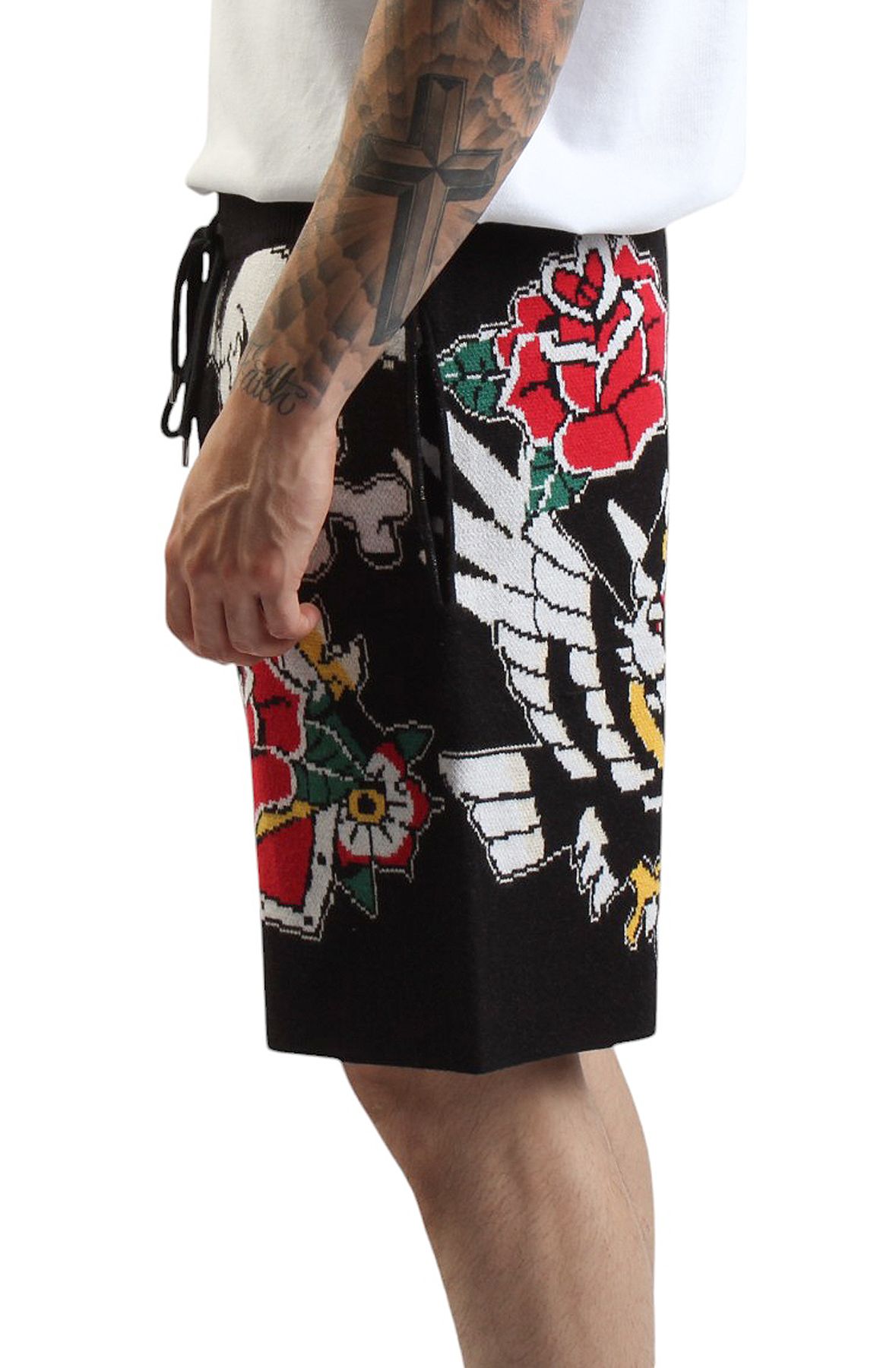 【U LAN】May Bokashi Knit Short Pants FBRK Panther Knit Shorts 151-946SH - Shiekh