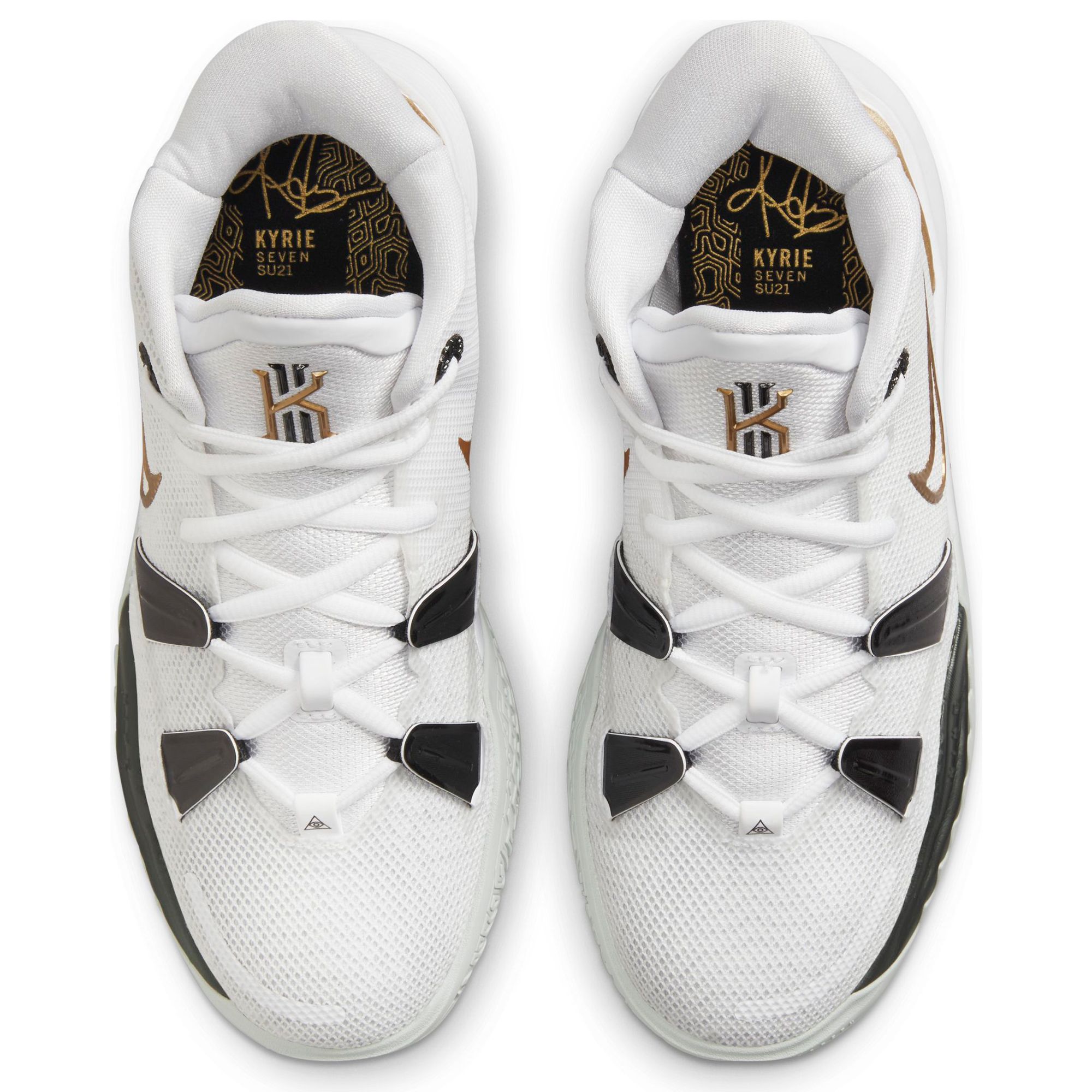 Nike Kyrie VII ホワイト/ゴールド/ブラック Nike Kyrie 7 White Black Gold NBA Rings Mens 12 Basketball Shoes