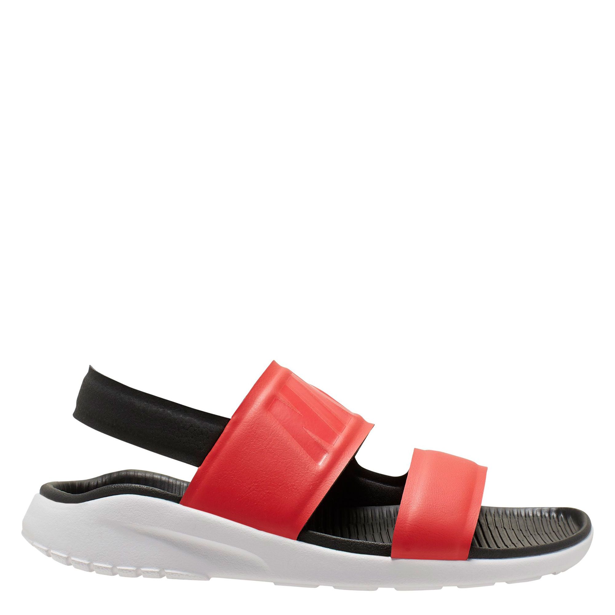 red and black sandals