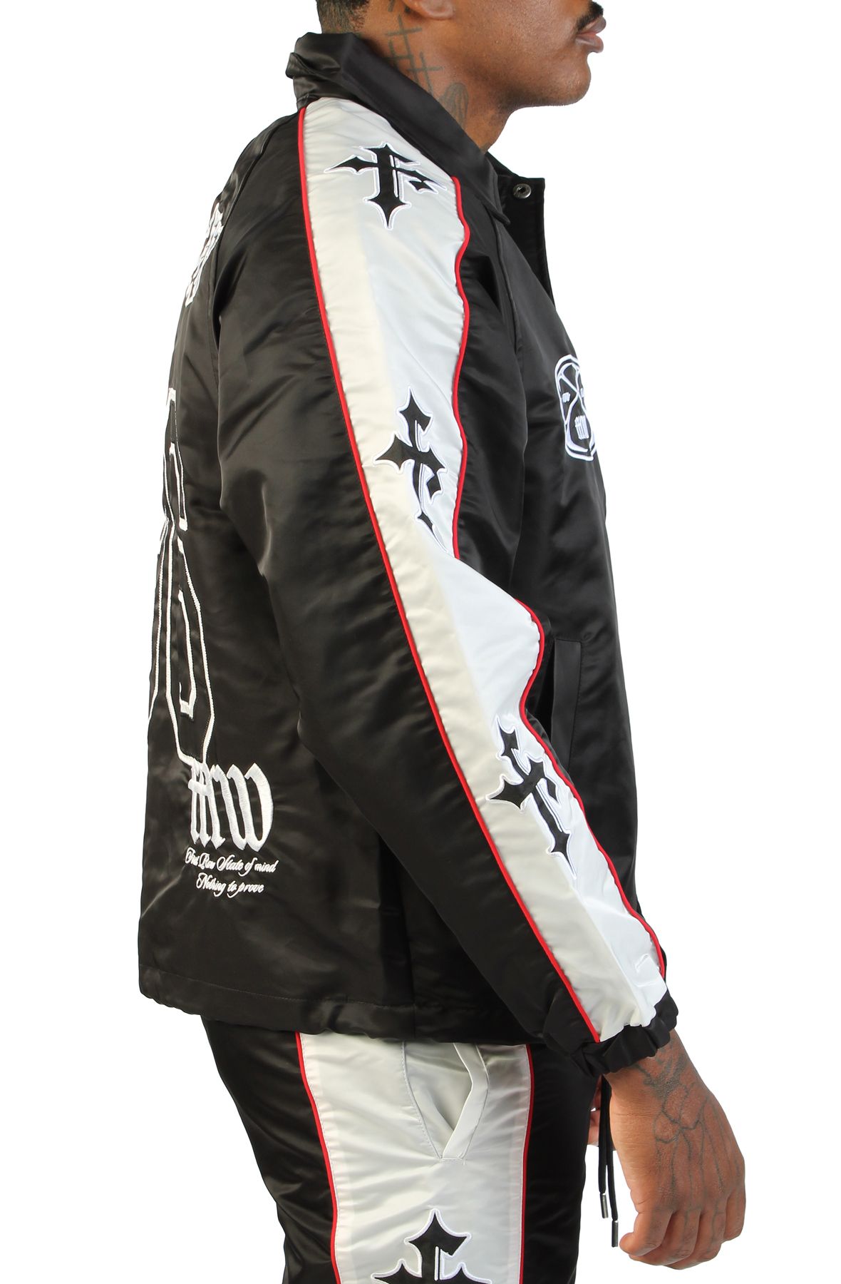 FIRST ROW STATE OF MIND RACER COACH JACKET FRJ4020-BLK - Shiekh