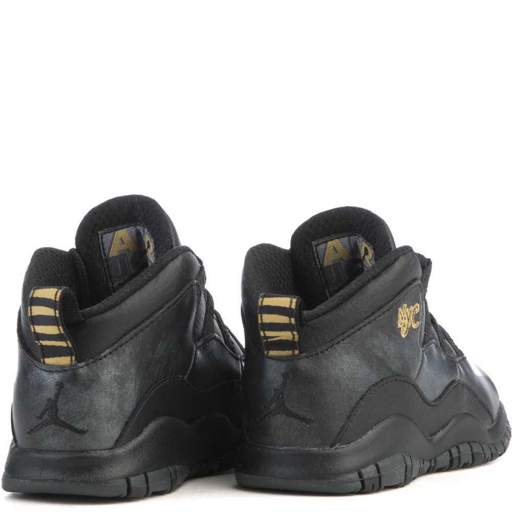black and gold jordan 10s