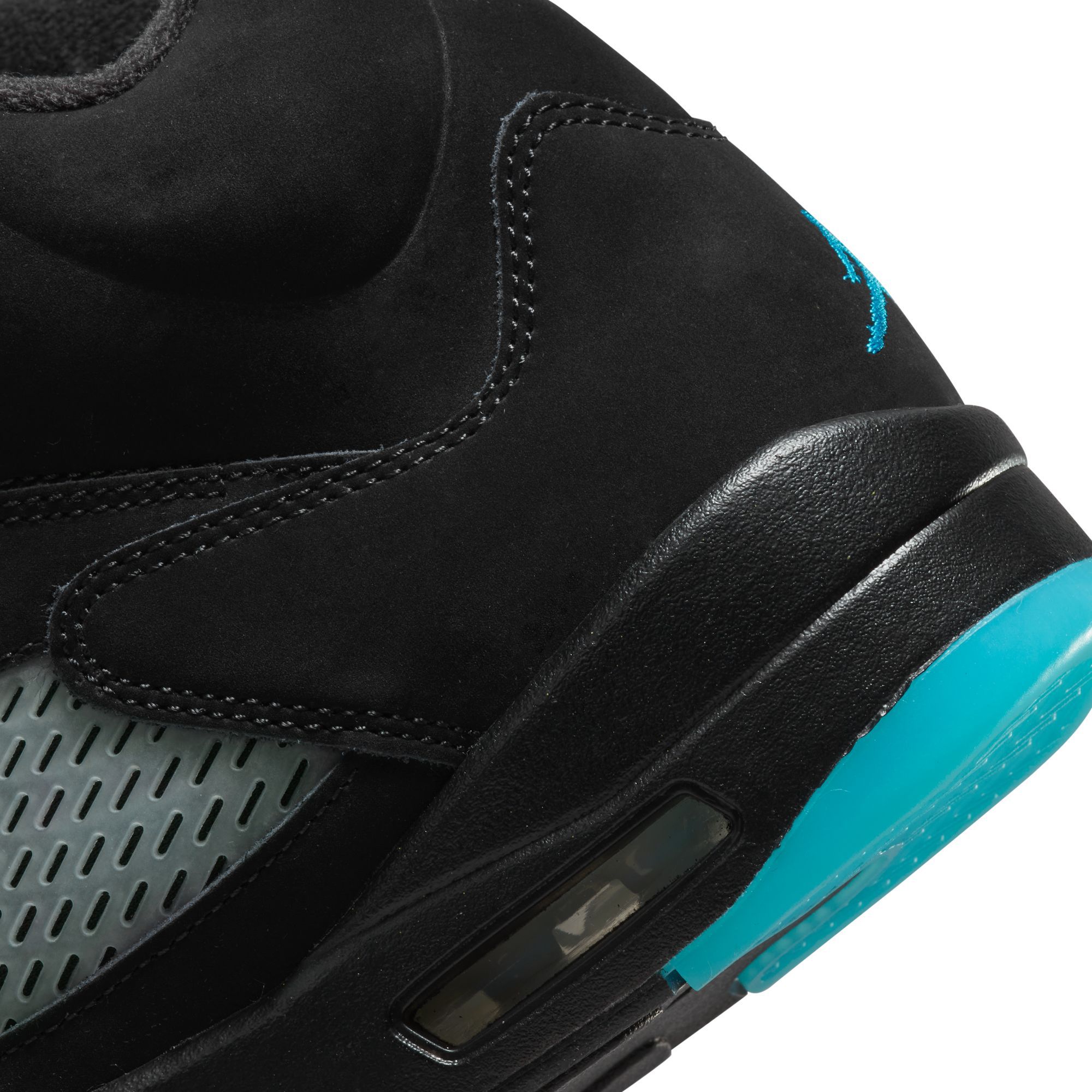スニーカー Nike Air Jordan 5 Retro BLACK/AQUATONE/TAXI DD0587-047 Nike Men's Air Jordan Retro V 5 Aqua Black Taxi Aquatone