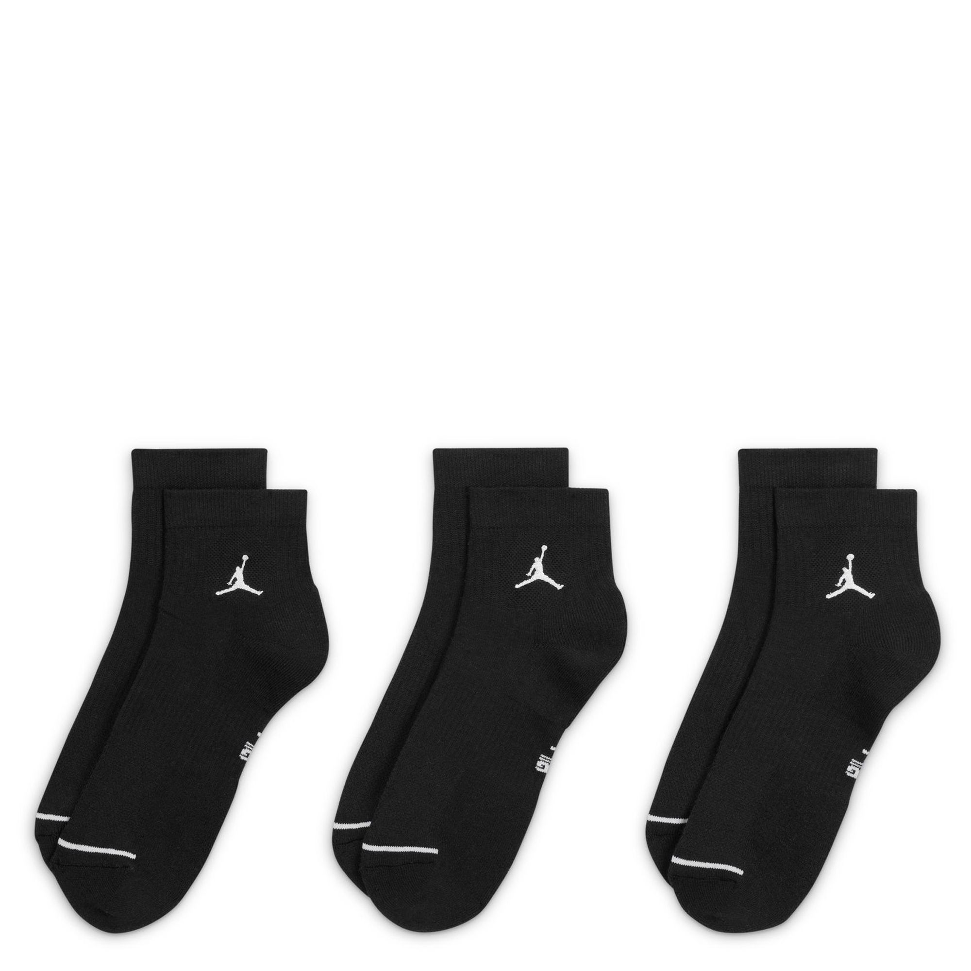JORDAN Everyday Ankle Socks (3 Pairs) DX9655 010 - Shiekh