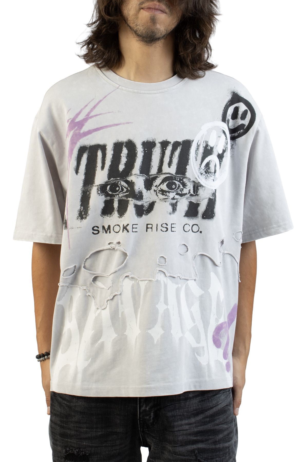 SMOKE RISE Truth Hurts Heavy T-Shirt KT26F558SK-GRY - Shiekh