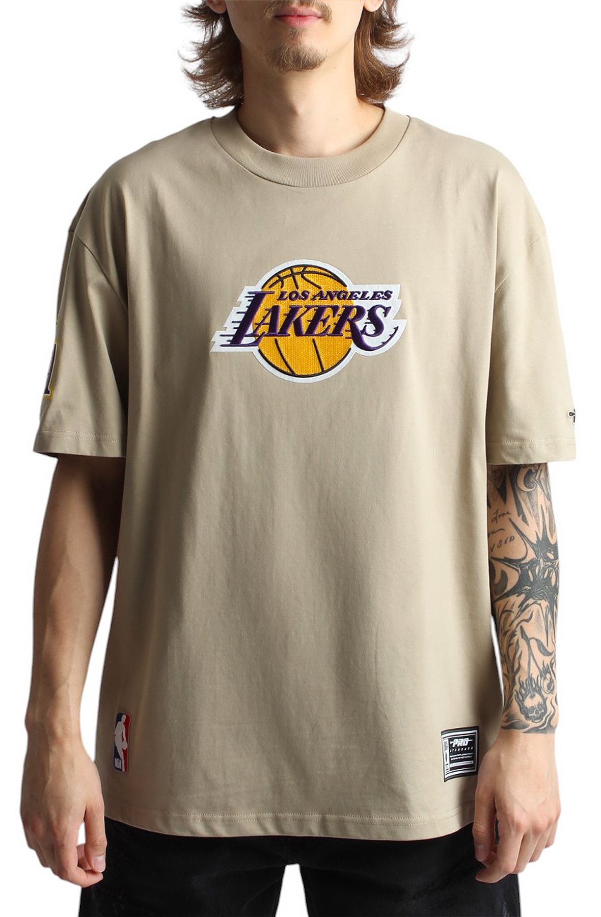 【Paragraph】24SS★ no.020 PARAGRAPH PEEKABOO T SHIRT PRO STANDARD NBA Los Angeles Drop Shoulder T-Shirt BLL150008