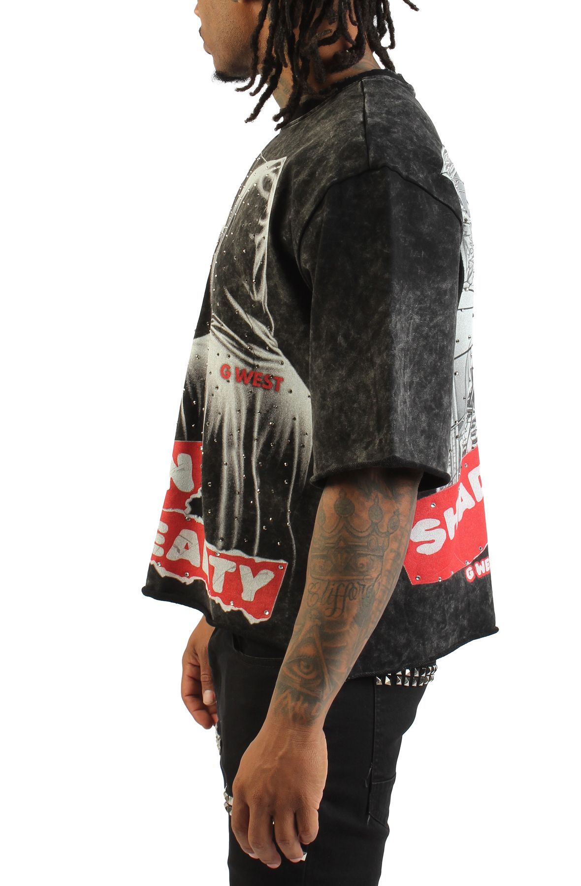 G WEST Between 2 Worlds T-Shirt RHDSVN25T9360-BLK - Shiekh