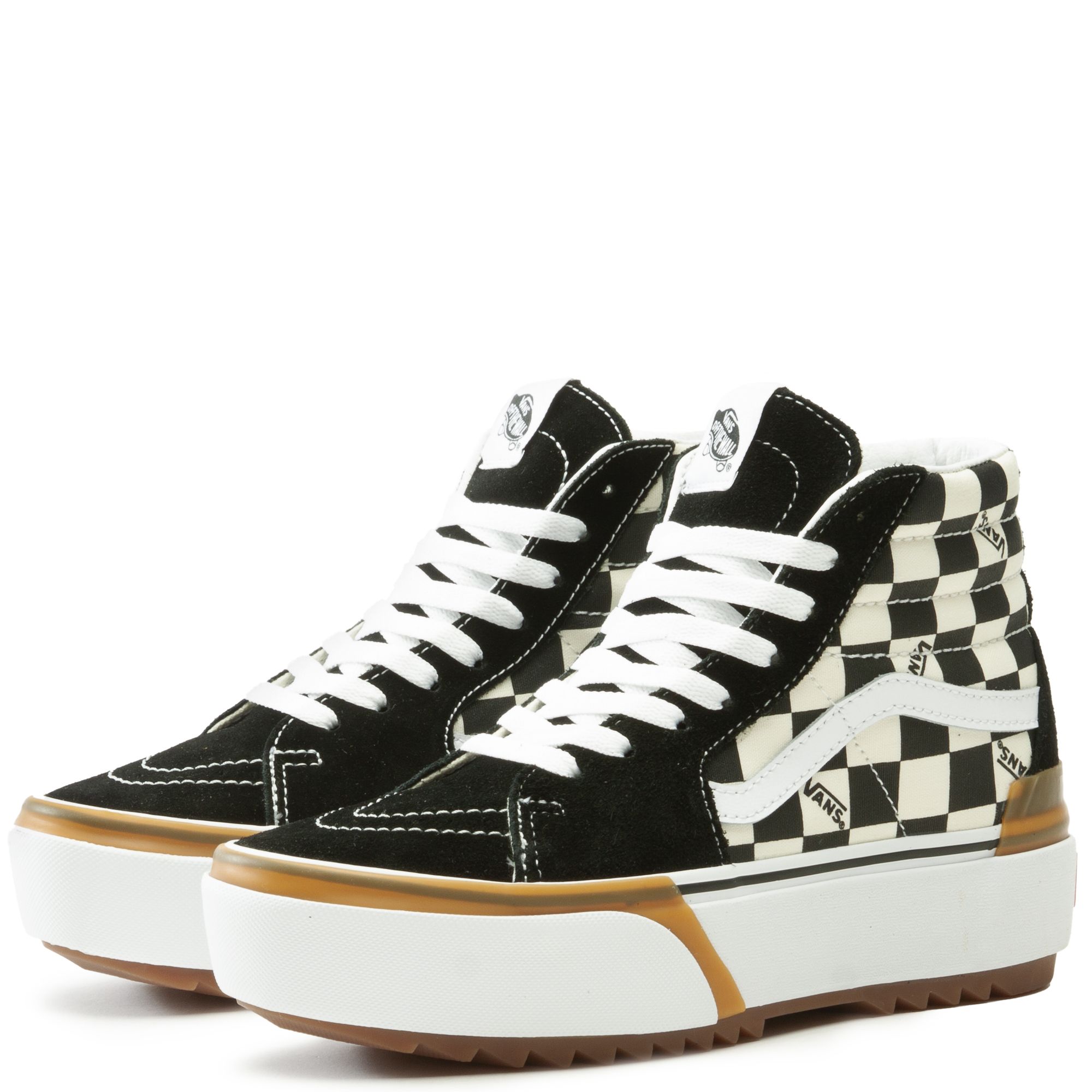 VANS Checkerboard Sk8-Hi Stacked VN0A4BTWVLV - Shiekh