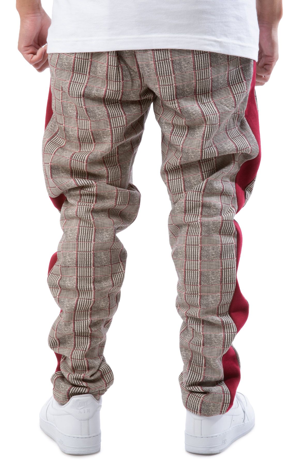 plaid track pants