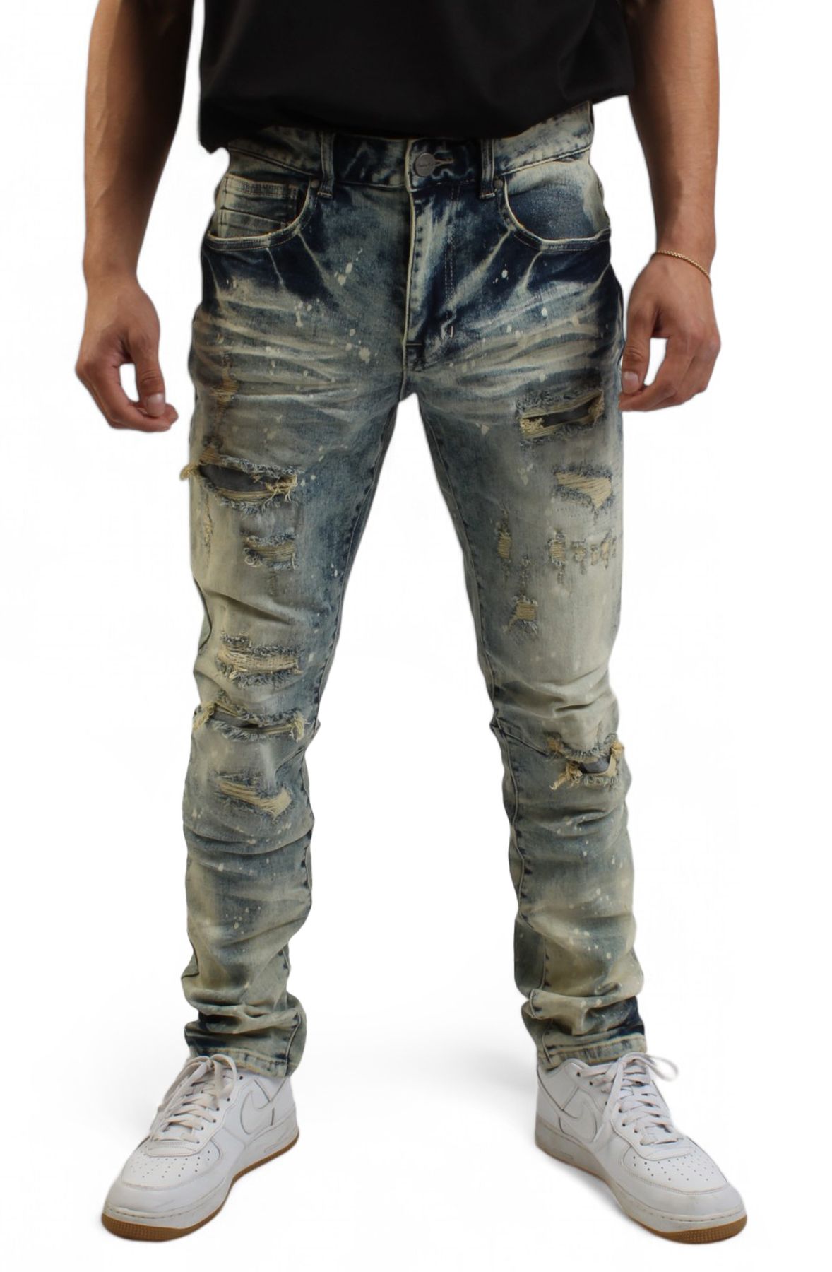 SMOKE RISE Aurora Jeans JP24509SK-OBLUE - Shiekh