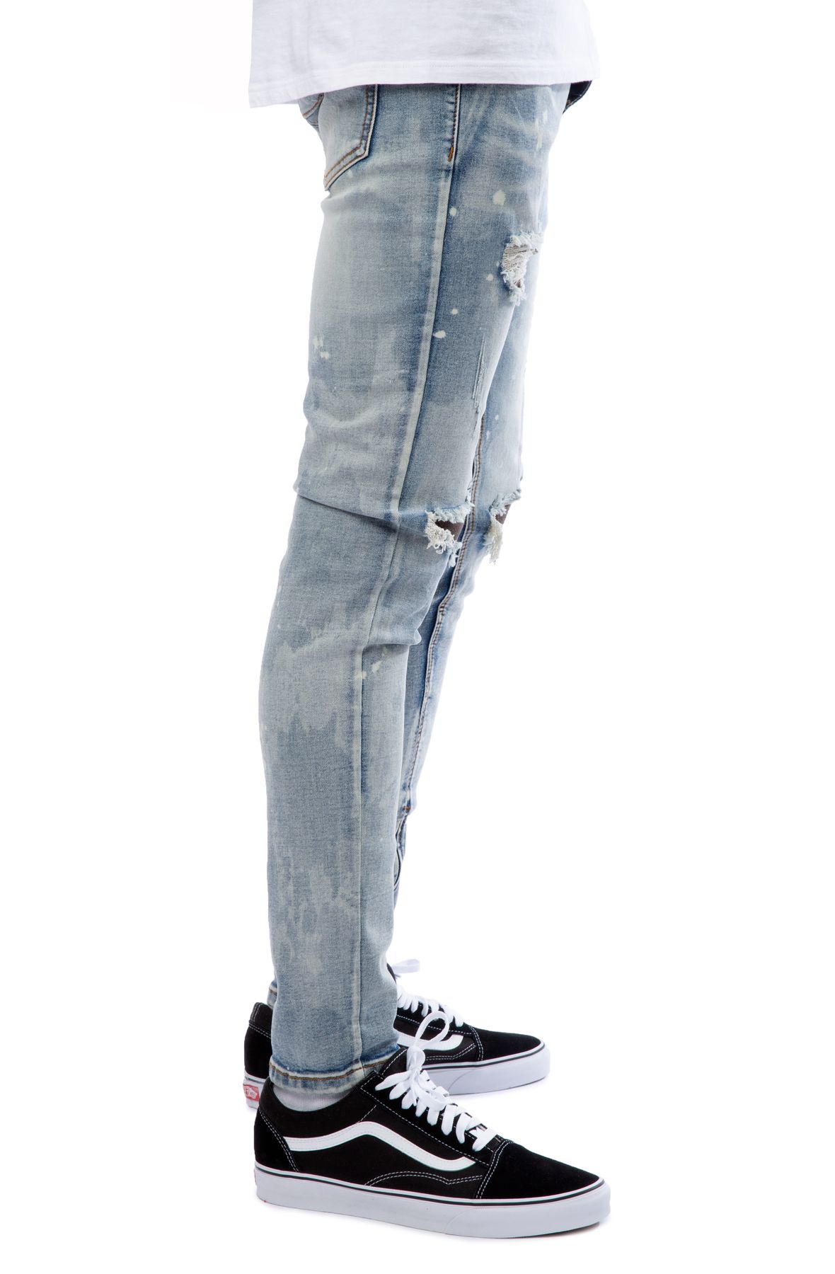 Relapse Blue KDNK Relapse Distressed Jeans KND4226-MBLUE - Shiekh