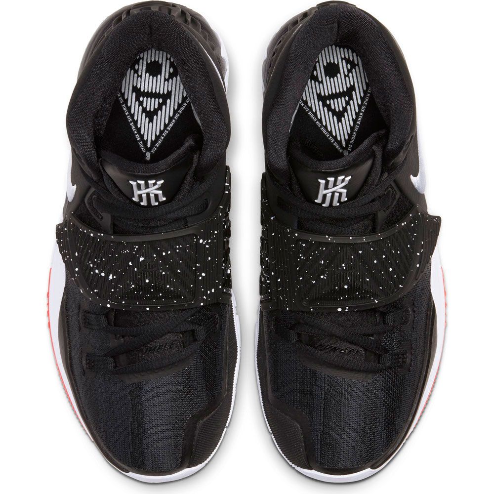 kyrie 6 black white