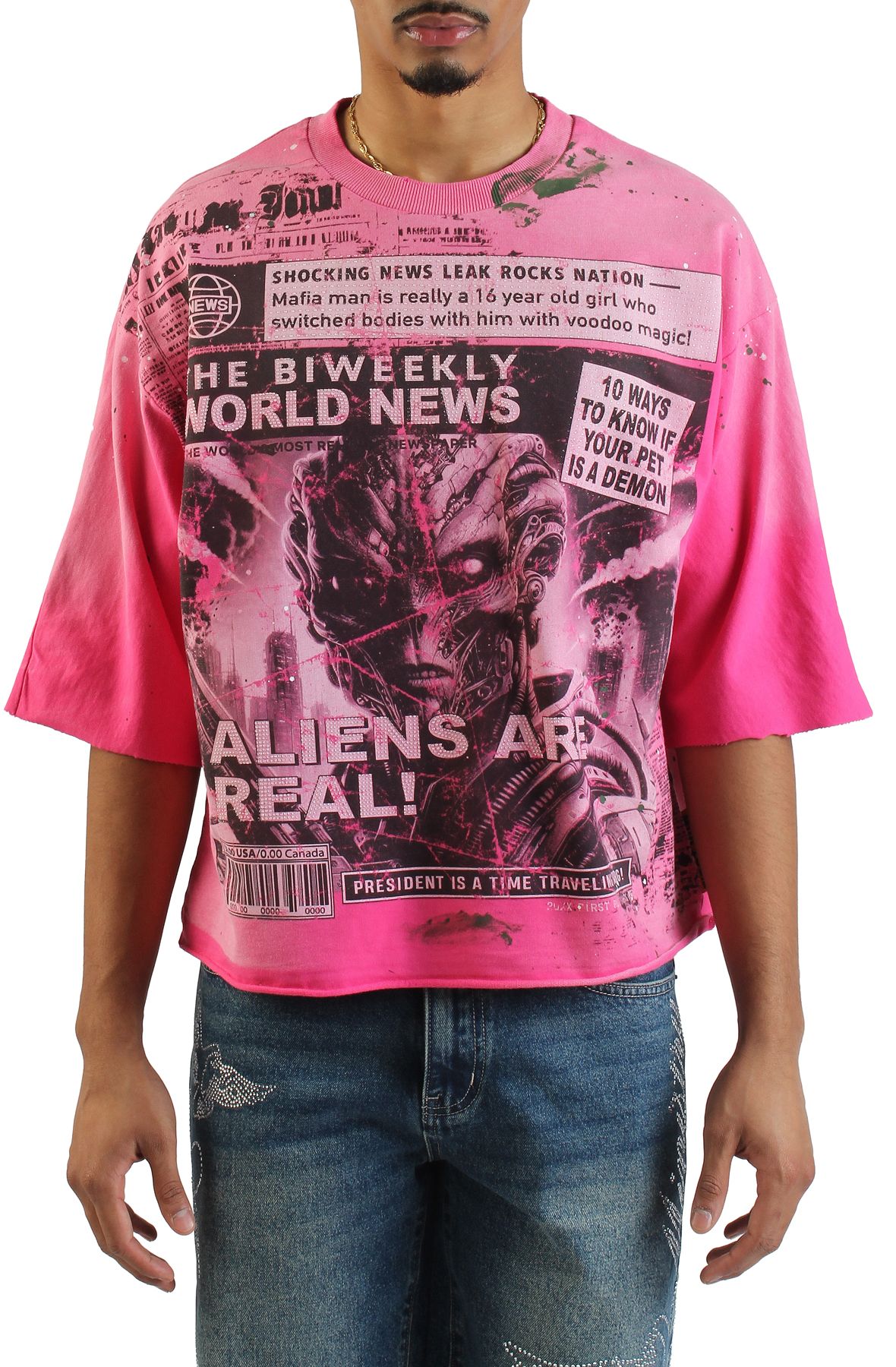 FIRST ROW Aliens T-Shirt FRM1013-PNK - Shiekh
