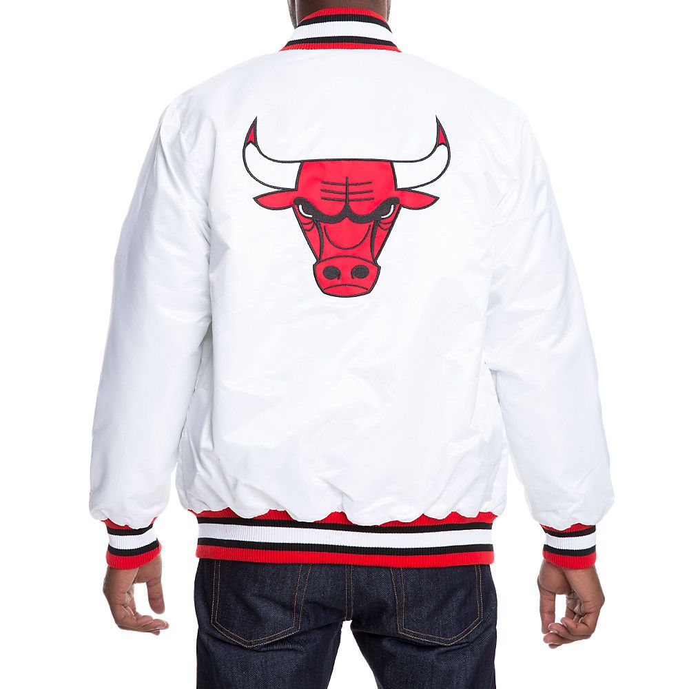 White chicago bulls jacket Clearance