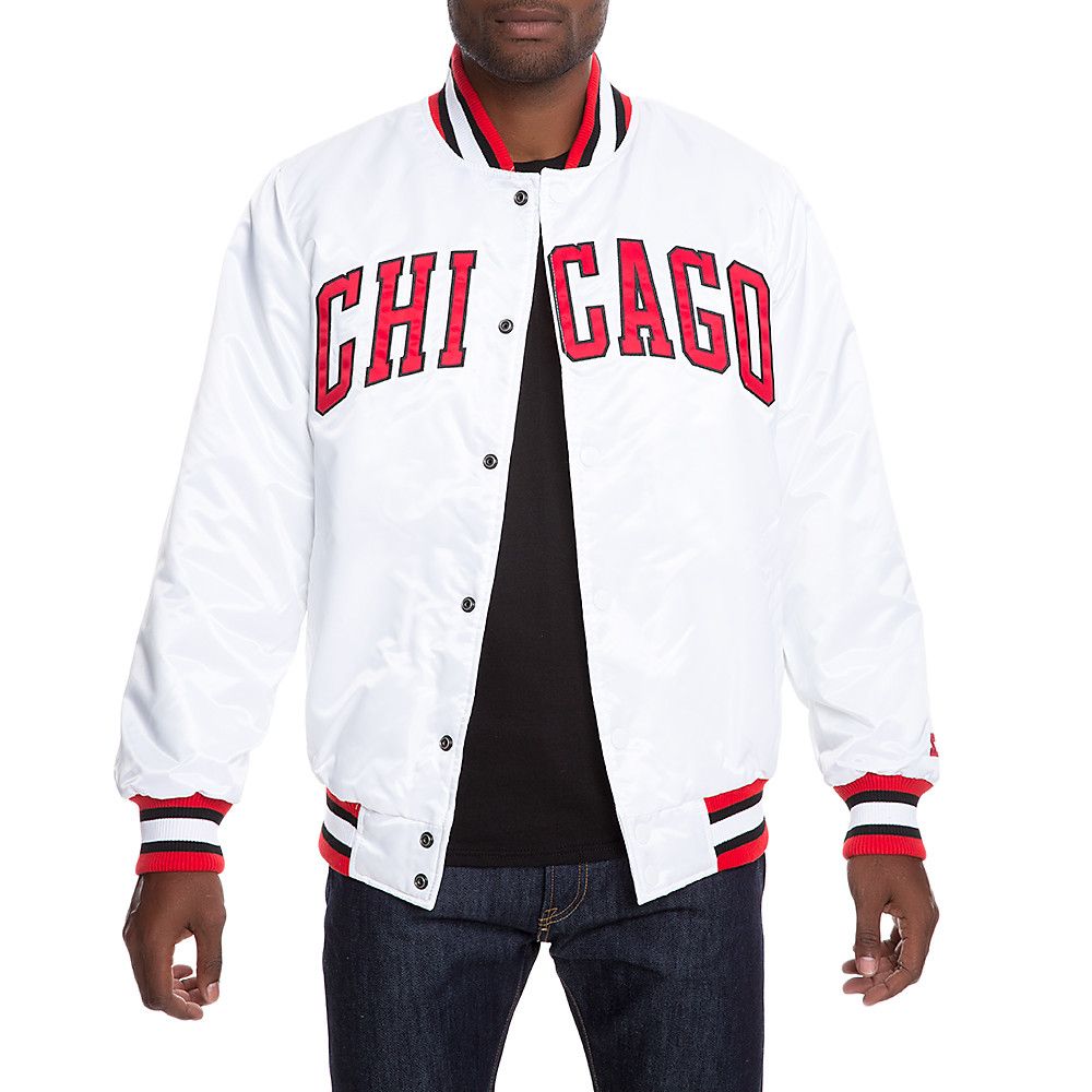 black and white chicago bulls jacket
