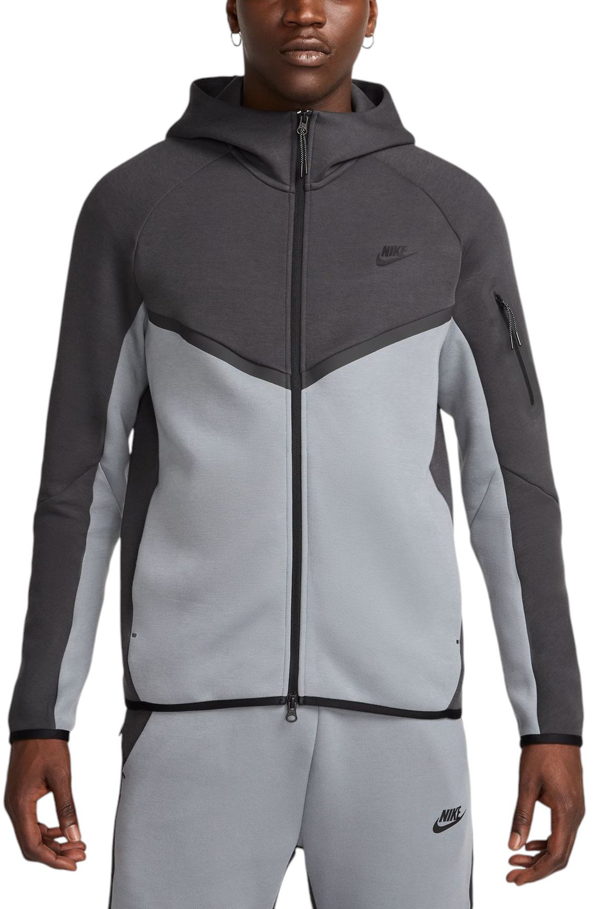 NIKE スタジャン ダークグレー NIKE Tech Men's Full-Zip Windrunner Hoodie HV0949 061 - Shiekh