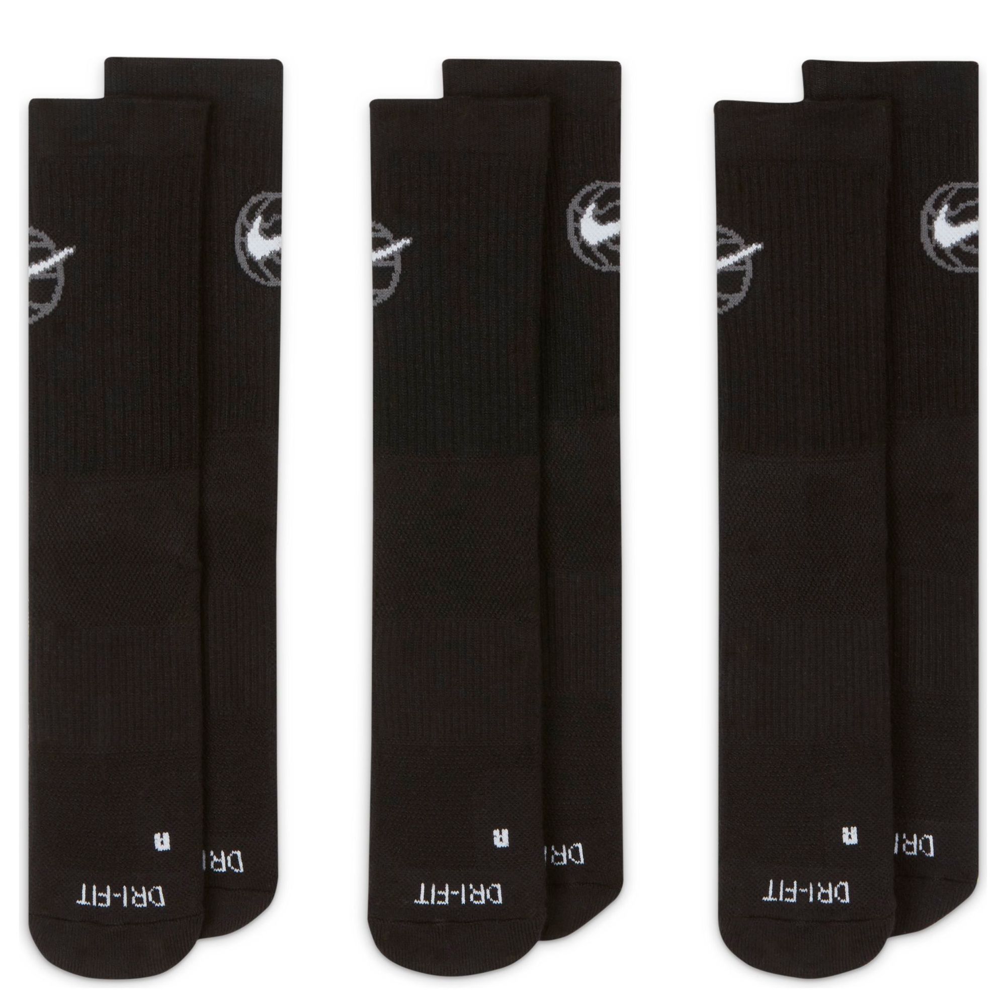 NIKE 3Pack Everyday Crew Basketball Socks DA2123 010 Shiekh