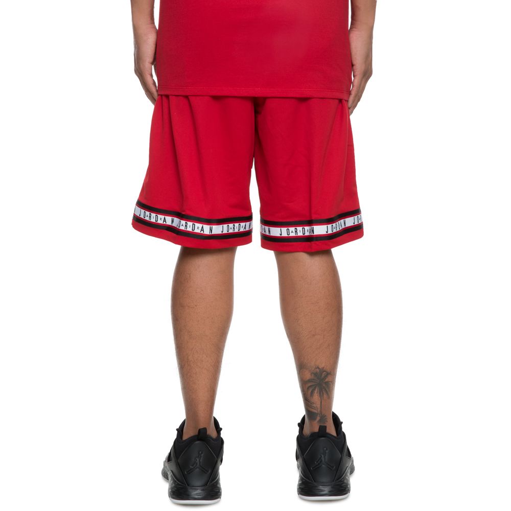 red black and white jordan shorts