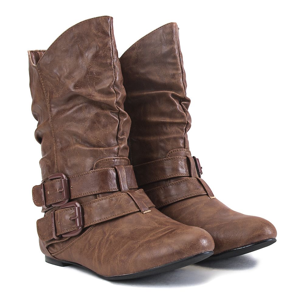 SHIEKH Pocket Boot Vickie-16 VICKIE-16/TAN POCKET - Shiekh