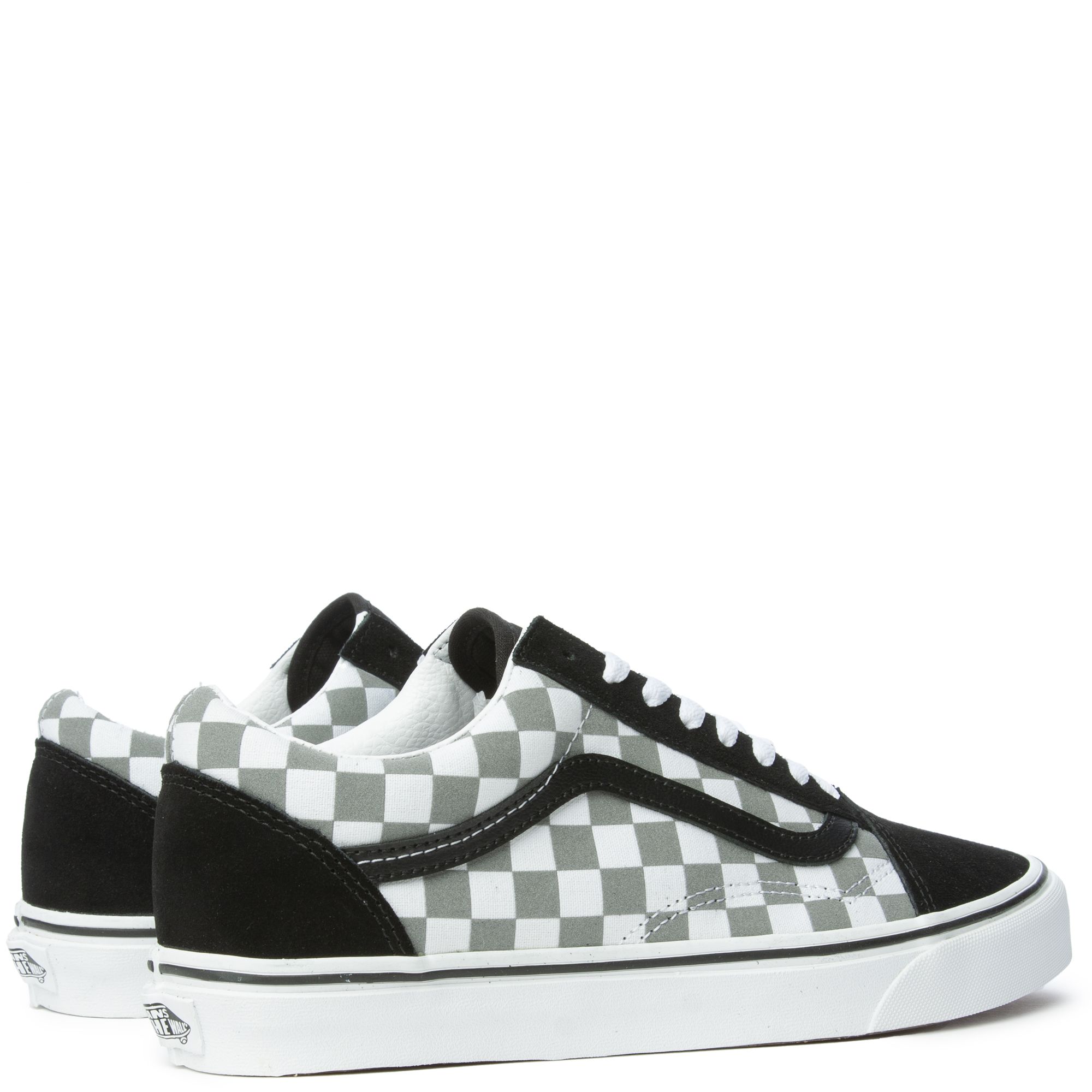 Vans Old Skool Cosmic Checkerboard Reflective Black Grey Sneakers  VN0A5JMIB9J
