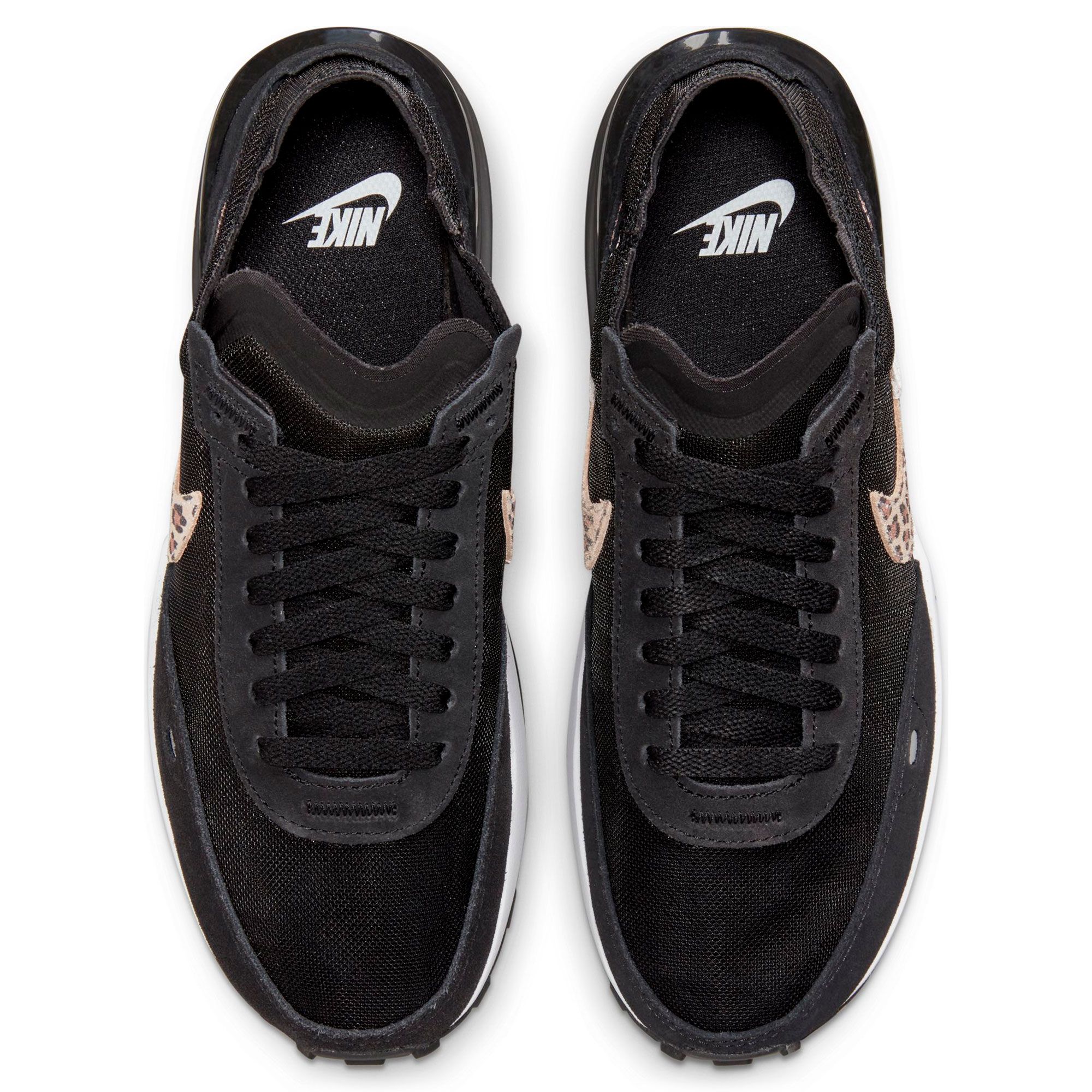 nike black & gold air max thea trainers