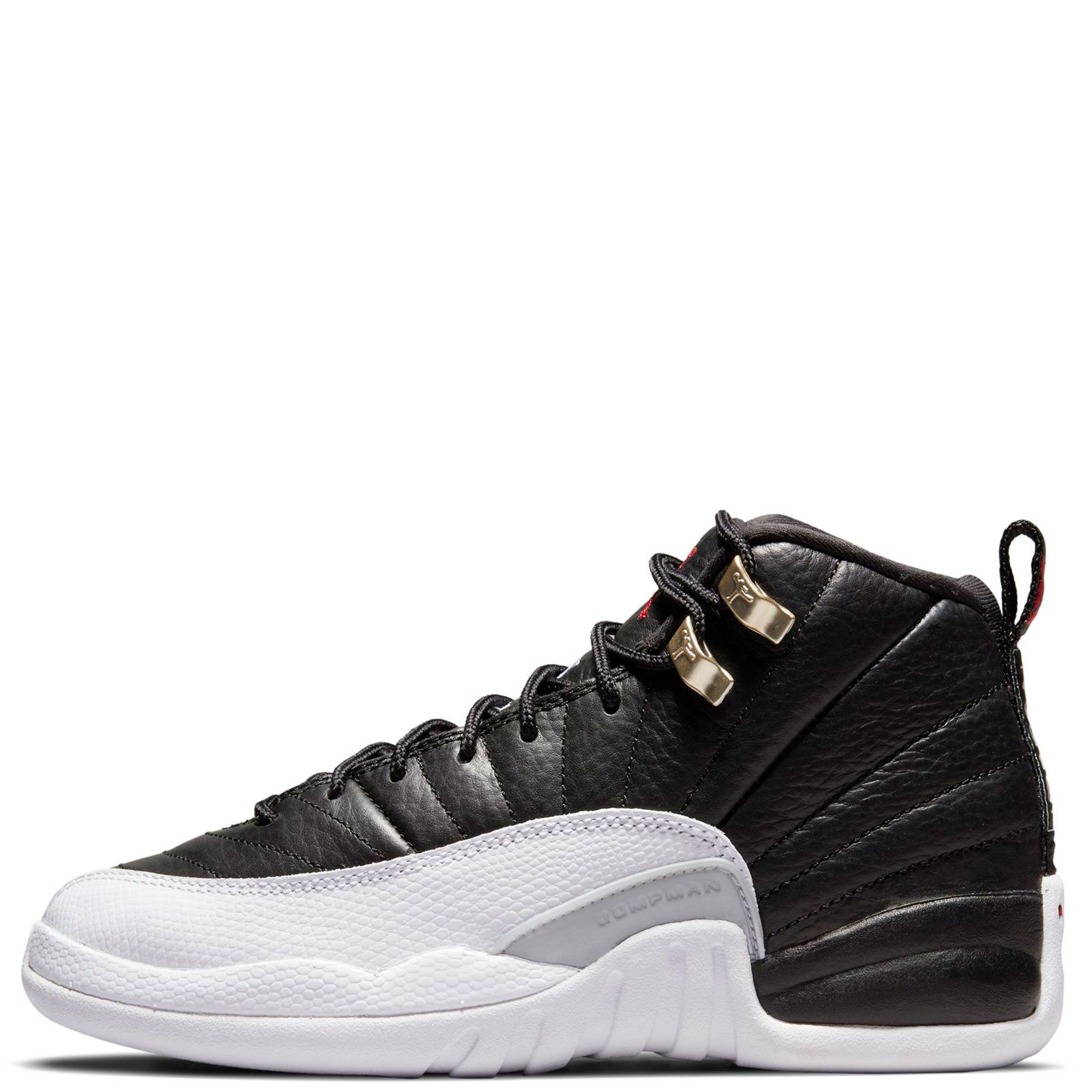 Jordan 12 Retro Black/Varsity Red/White Grade School Kids' Shoe