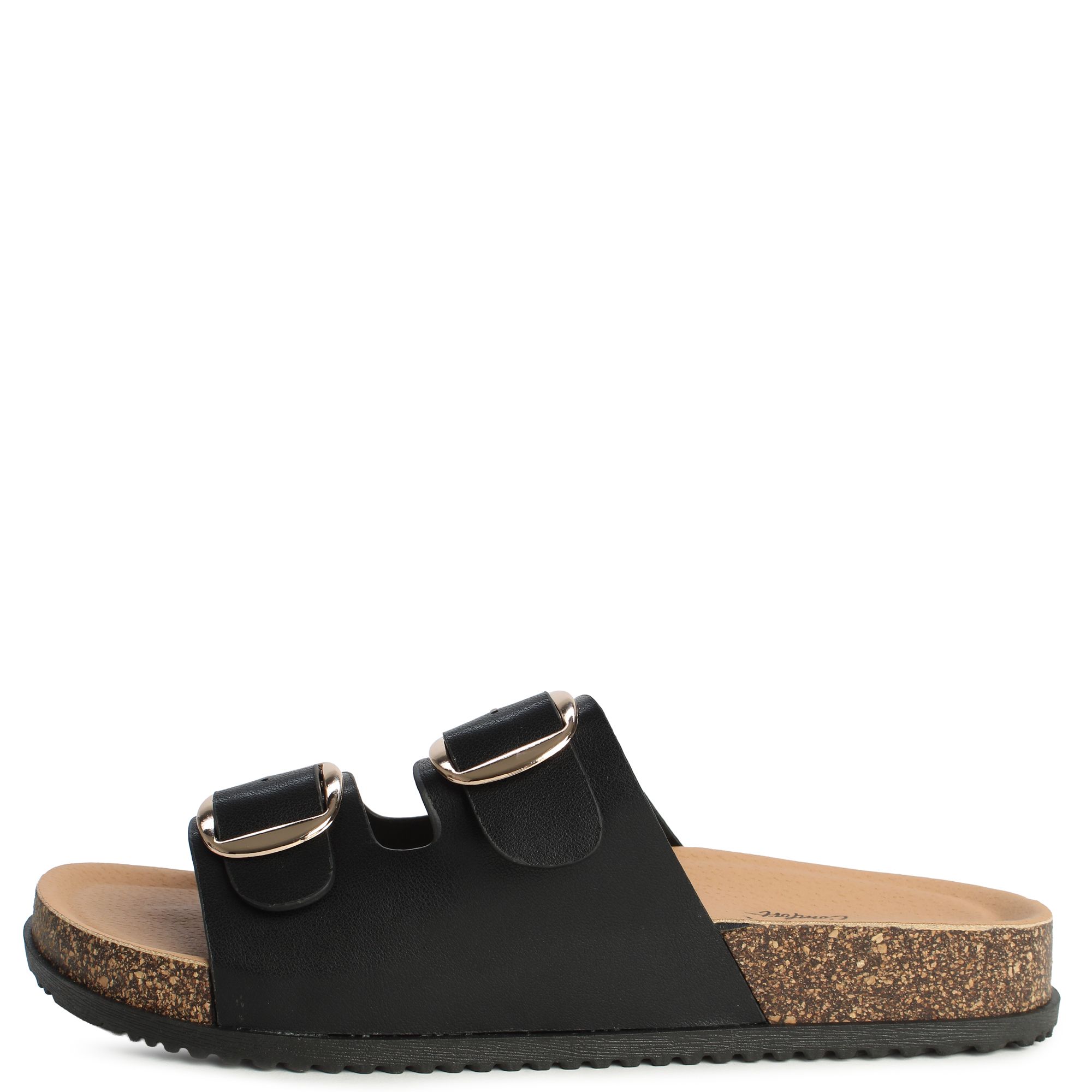 TOP GUY INT'L TRADING Luca-8 Double Strap Sandal LUCA-8-BLK - Shiekh