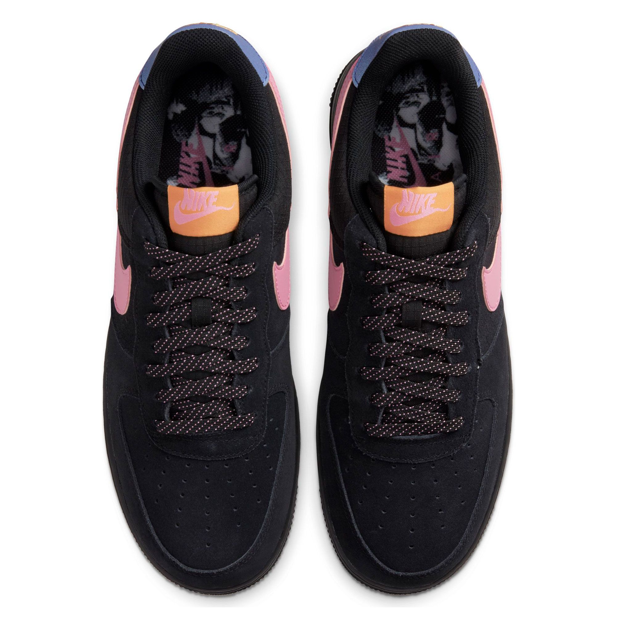 Nike Air Force 1 Womens Shoes Size 7Y 'Black Magic Flamingo