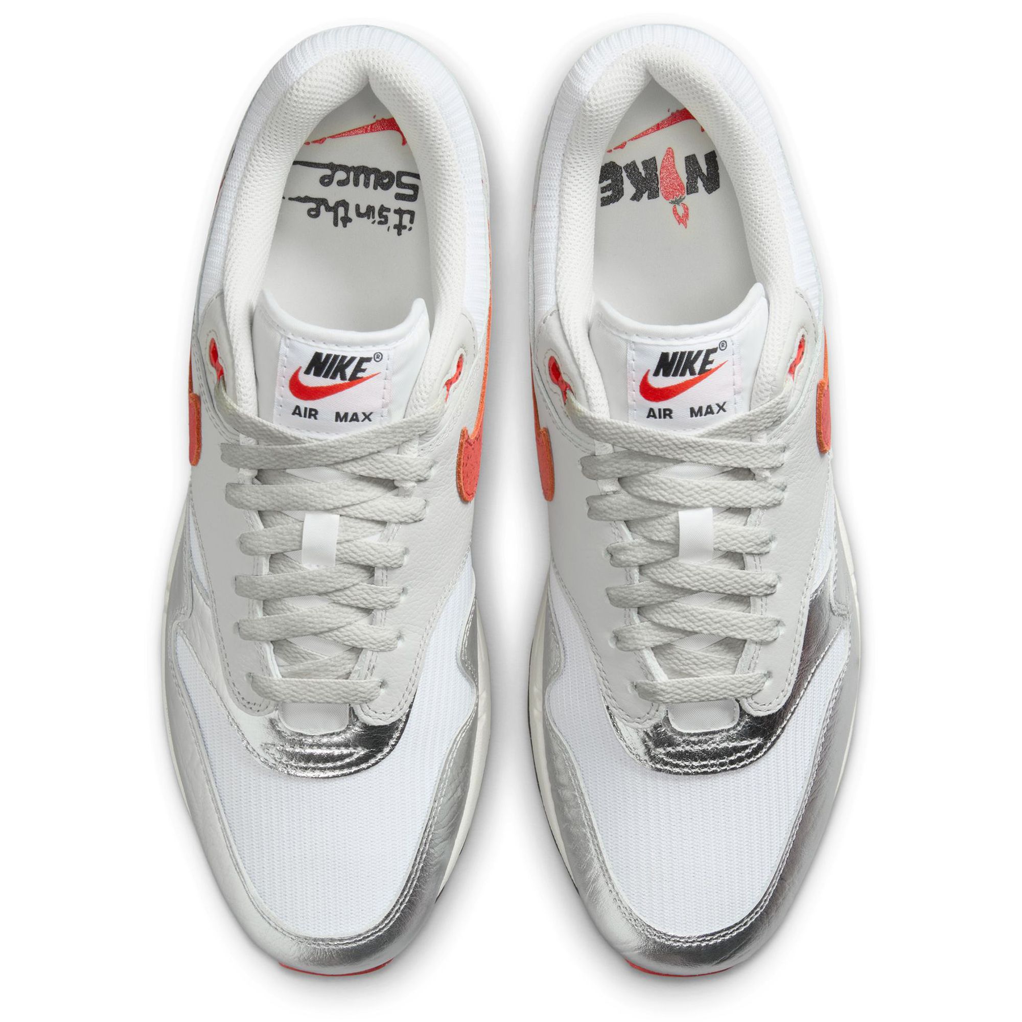 Air max fashion white silver