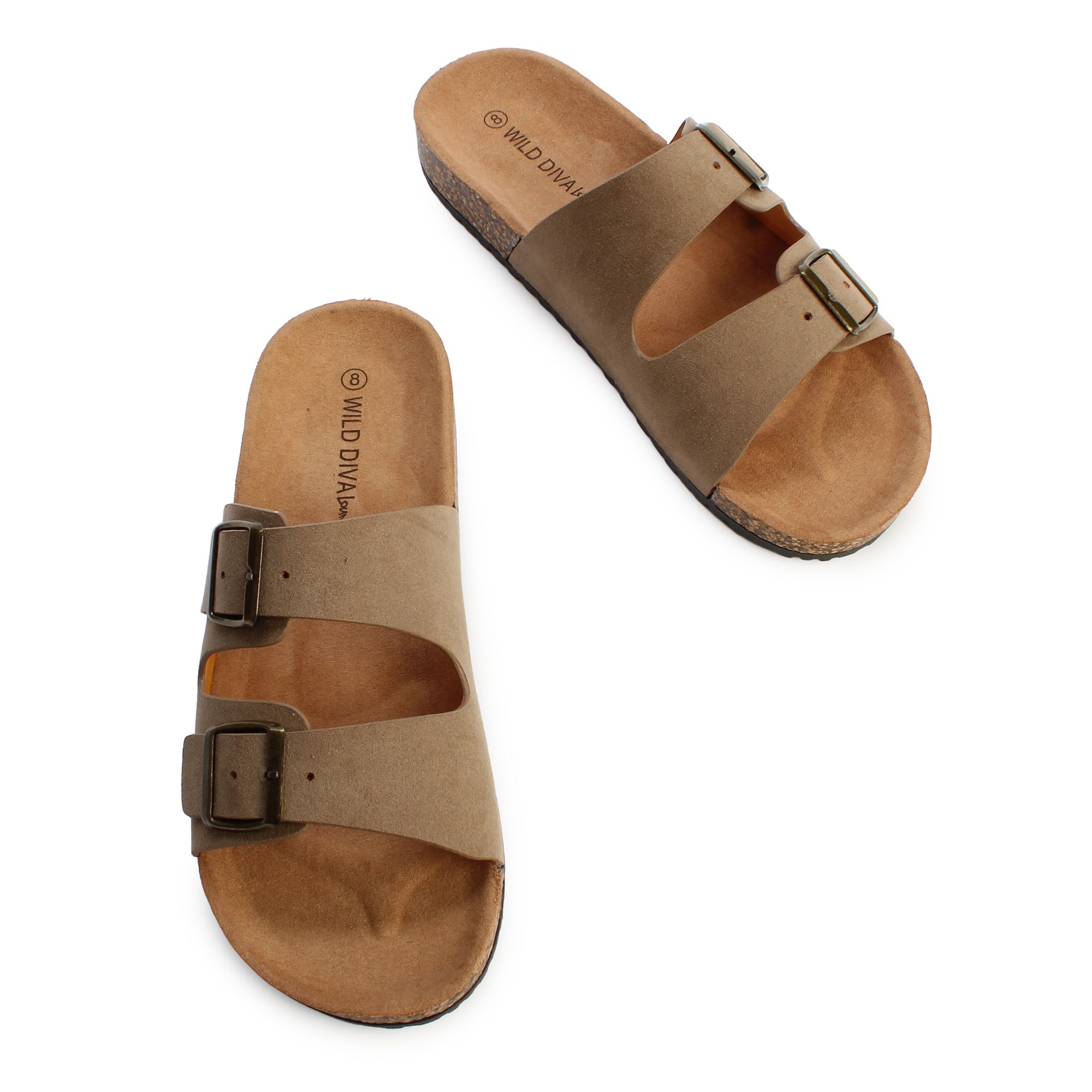 Twin-strap Buckle Sandals in Taupe Arizona - The Birkenstock Signature Double Band Sandal in  main image 4