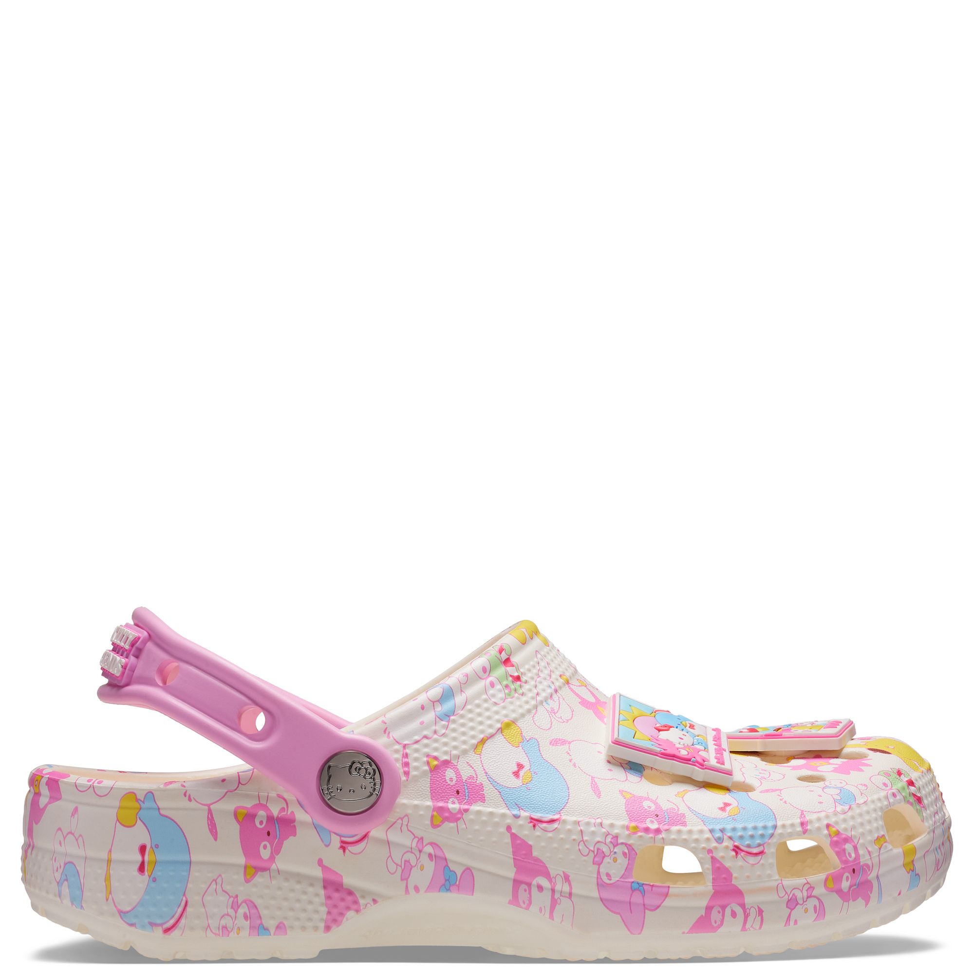 NEW Hello Kitty x CROCS Men’s 11 & 13 Crocs Hello Kitty Clogs & Jibbitz Charms Drop 2024: Prices  main image 2