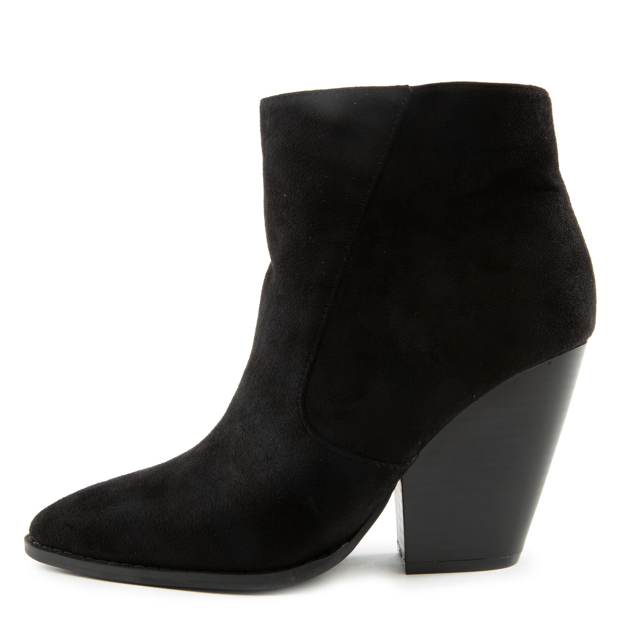 LILIANA Glaze-1 Pointy Toe Booties GLAZE-1-BLACK - Shiekh