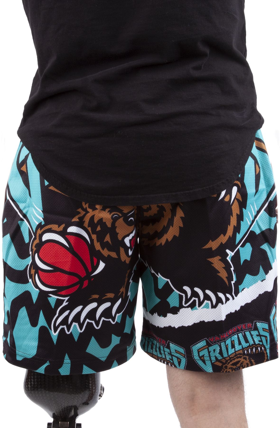 Mitchell and Ness Game Day Pattern Short Vancouver Grizzlies Black