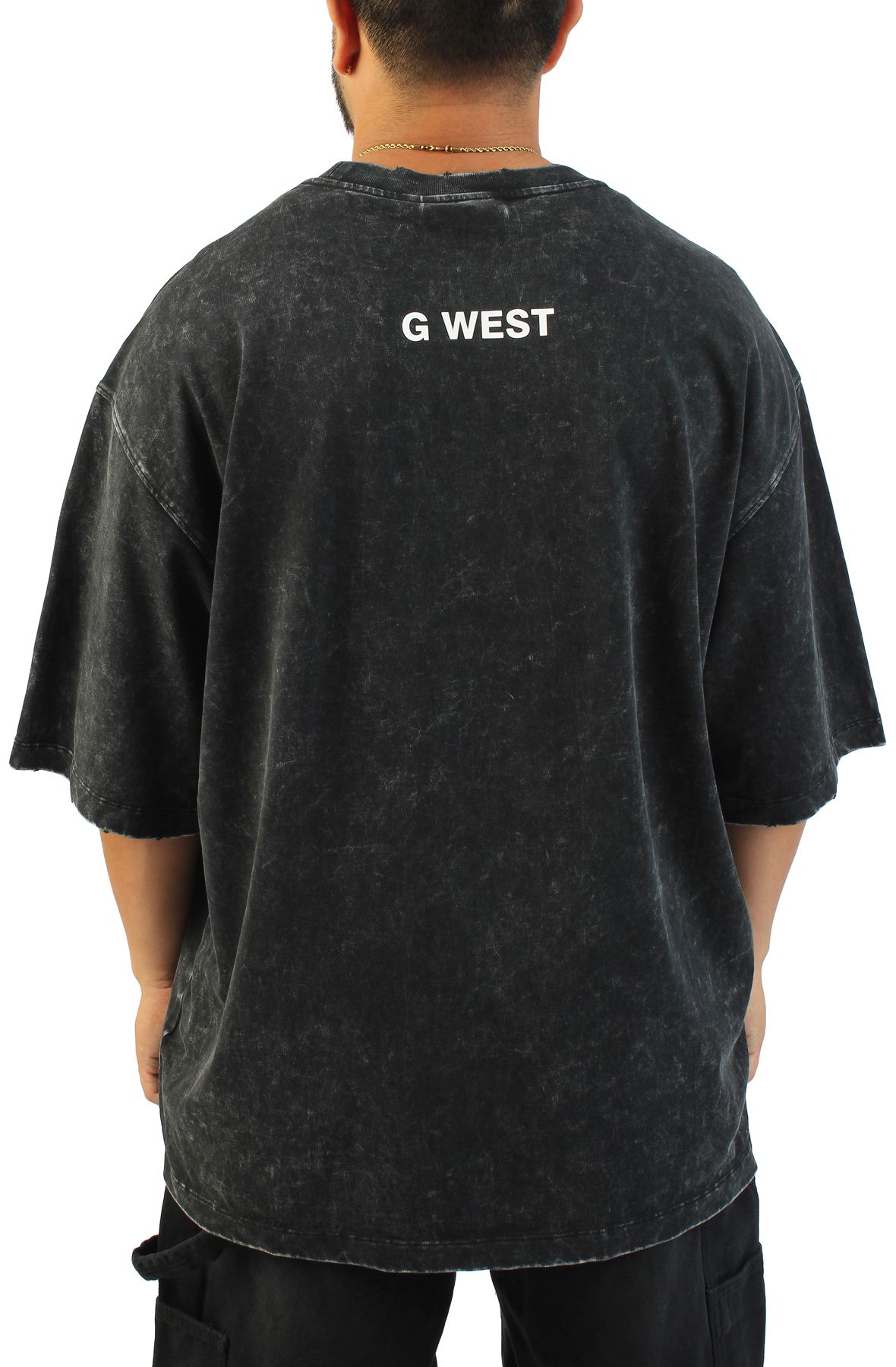 G WEST Trust the Process T-Shirt GWJMTST9451-WBLK - Shiekh